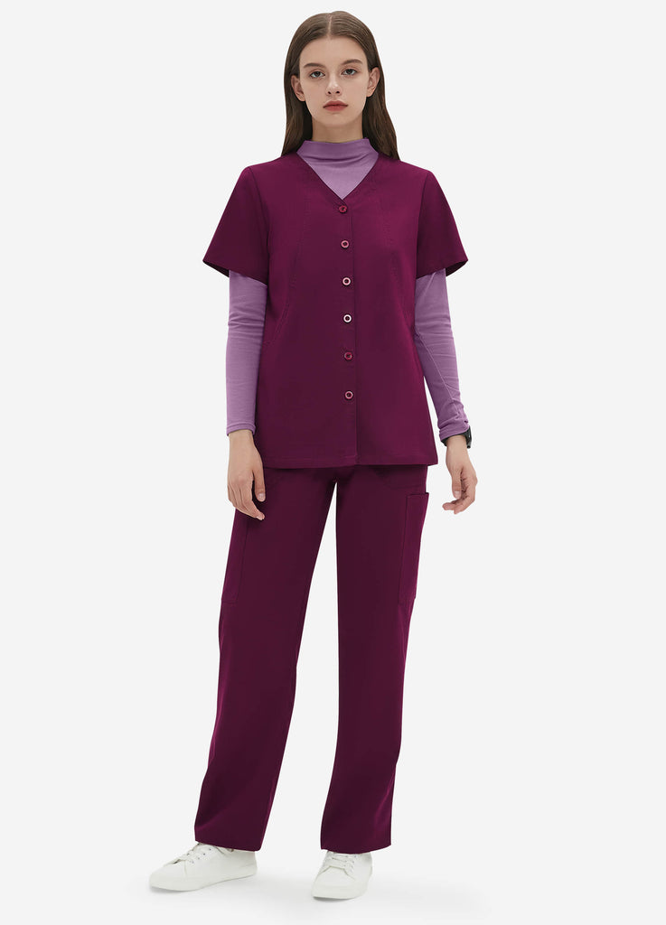 ProEase™ Button Scrub Top