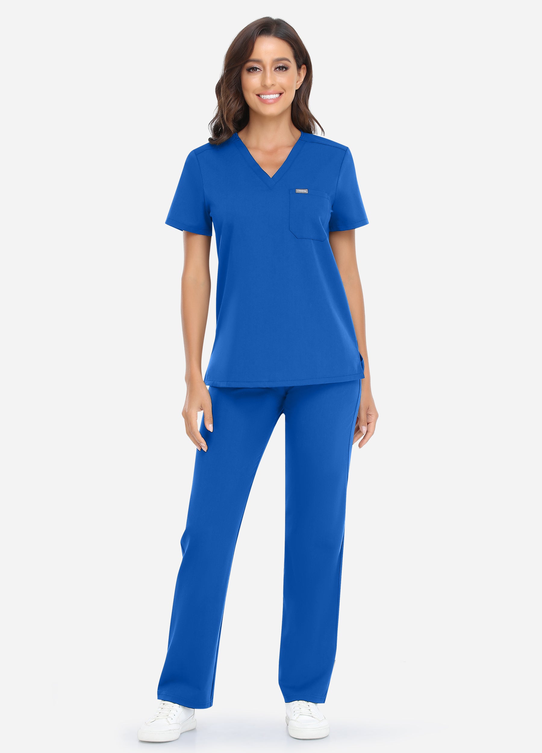 Modernes 1-Pocket-Scrub-Top für Damen