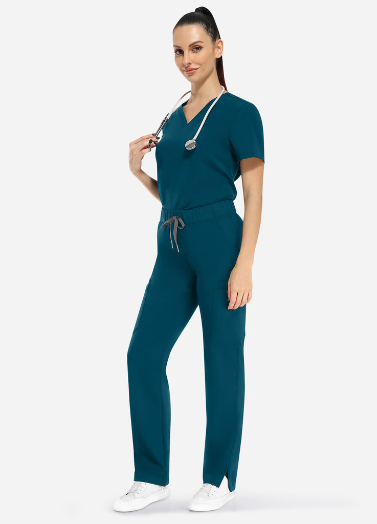 8-Pocket Tapered Scrub-Hose für Damen