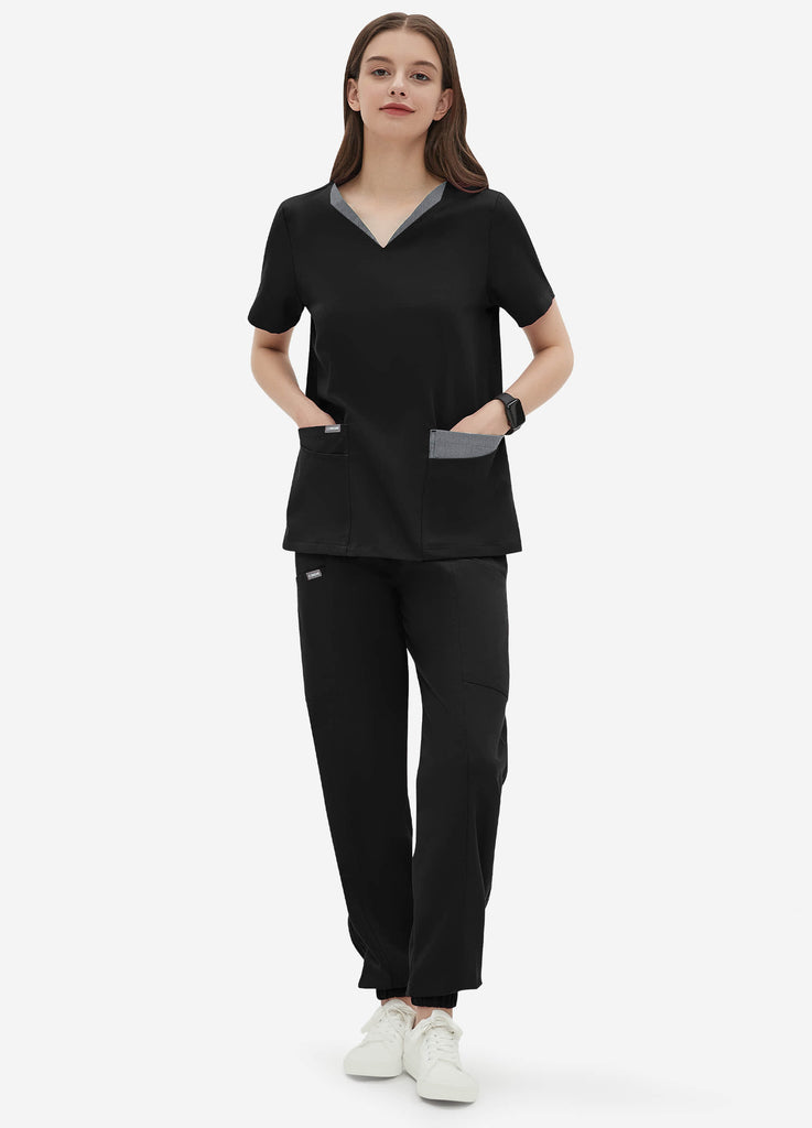 StyleFlex™ Double-Layer Colors Scrub Top