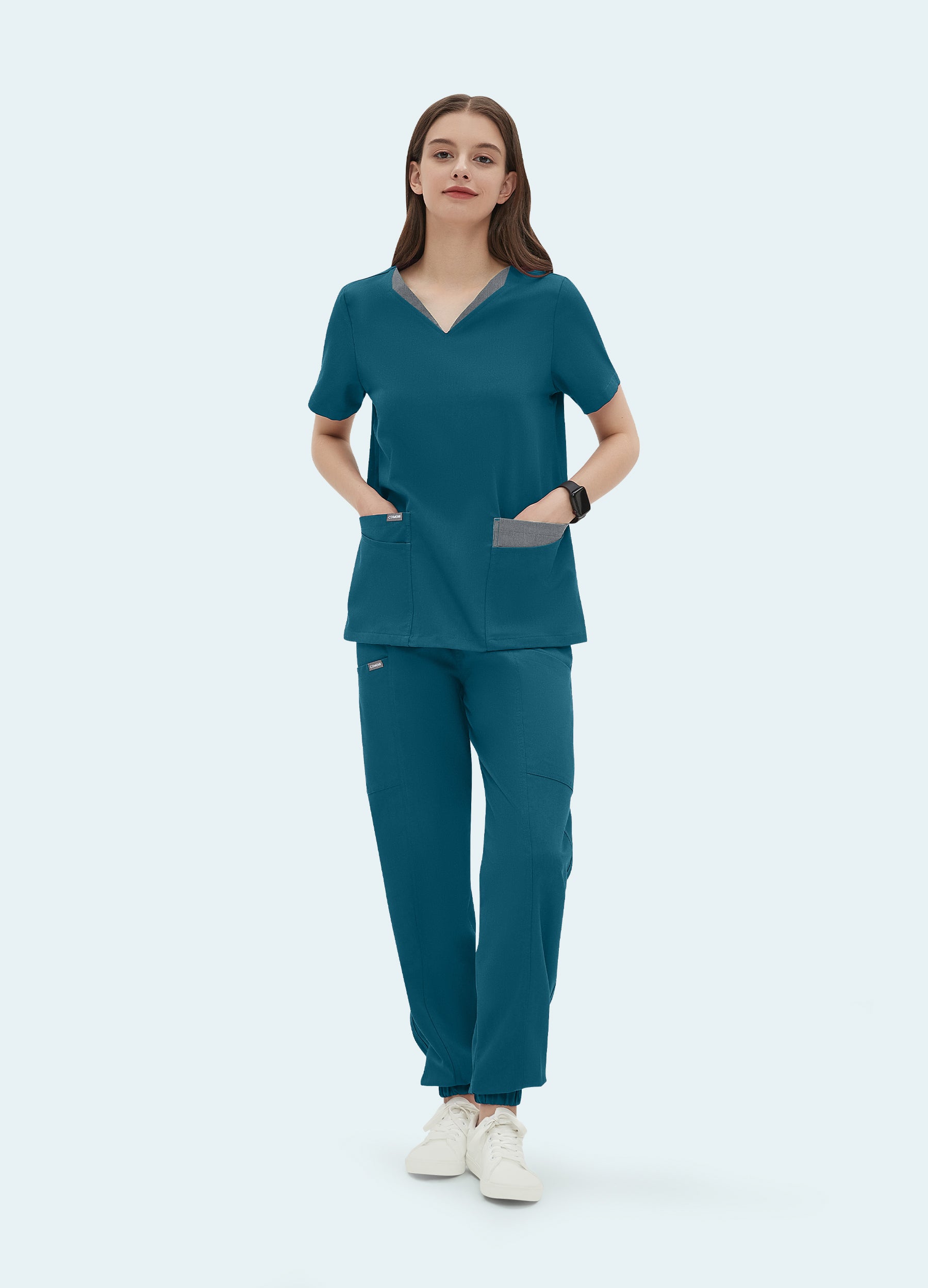 StyleFlex™ Double-Layer Colors Scrub Top