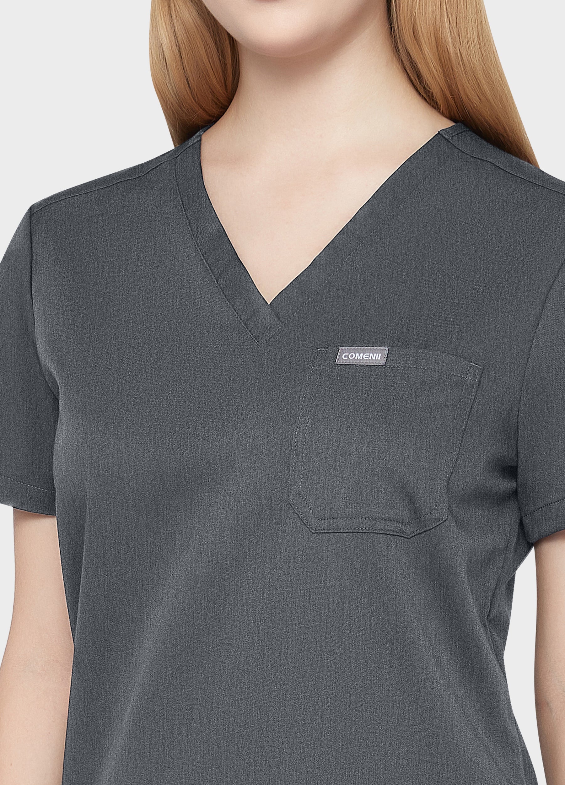 Modernes 1-Pocket-Scrub-Top für Damen