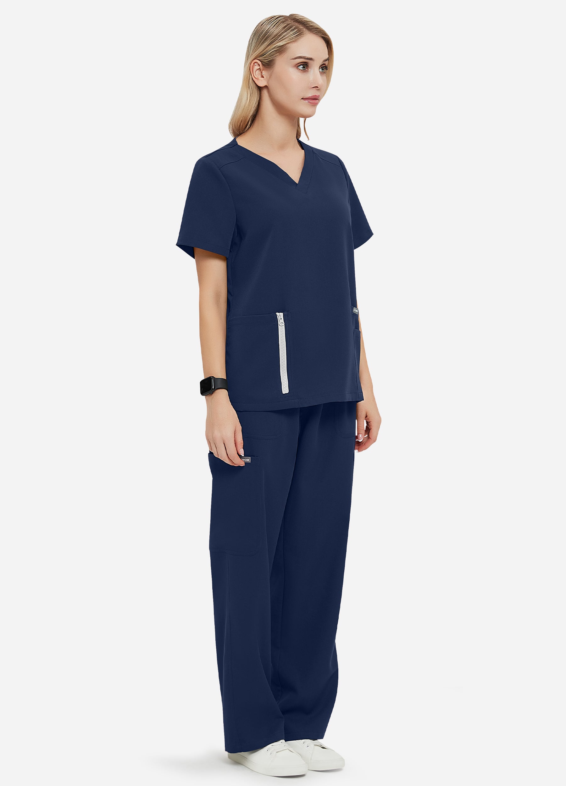 Conjunto médico de moda de 7 bolsillos para mujer