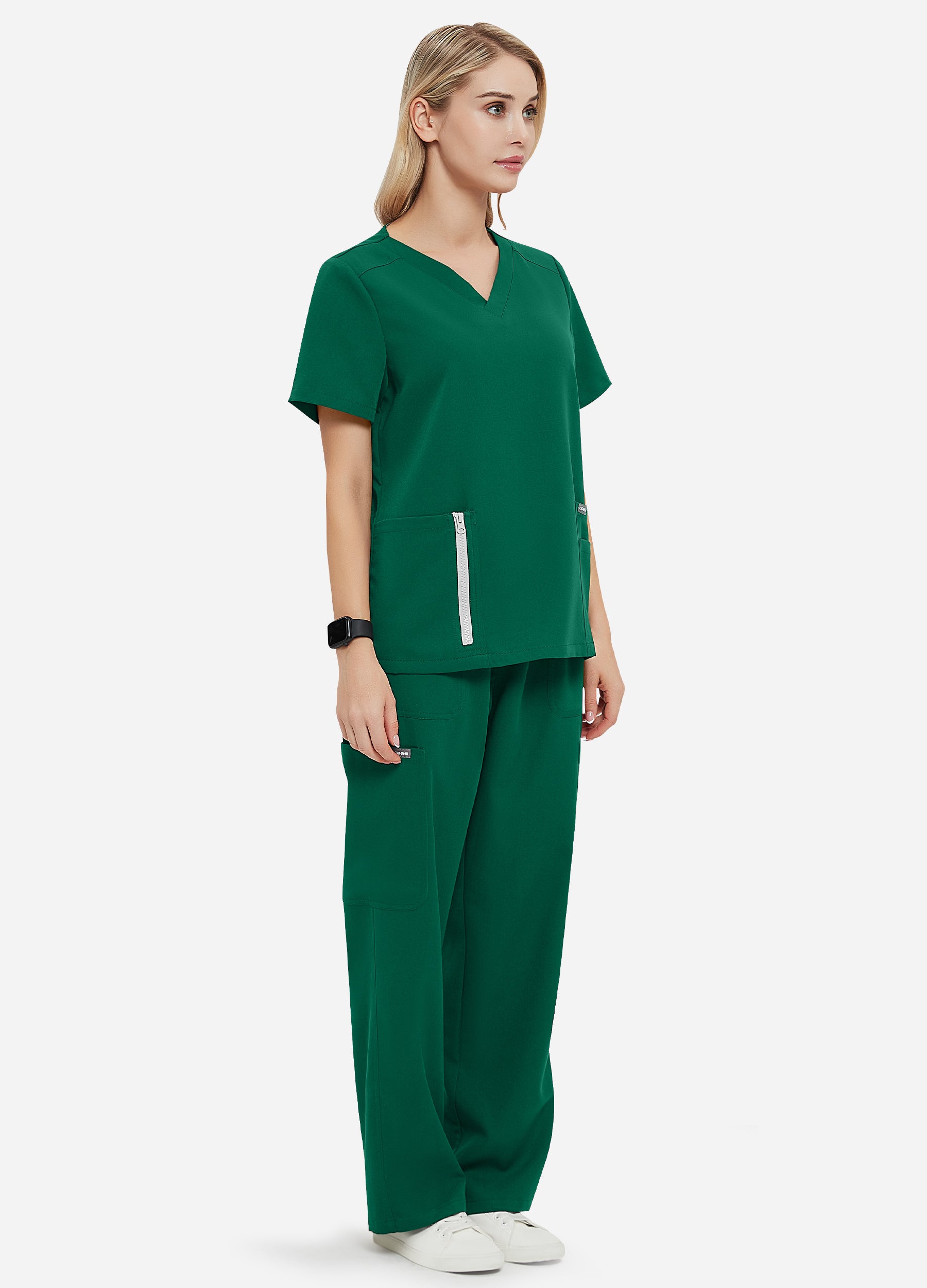 Conjunto médico de moda de 7 bolsillos para mujer