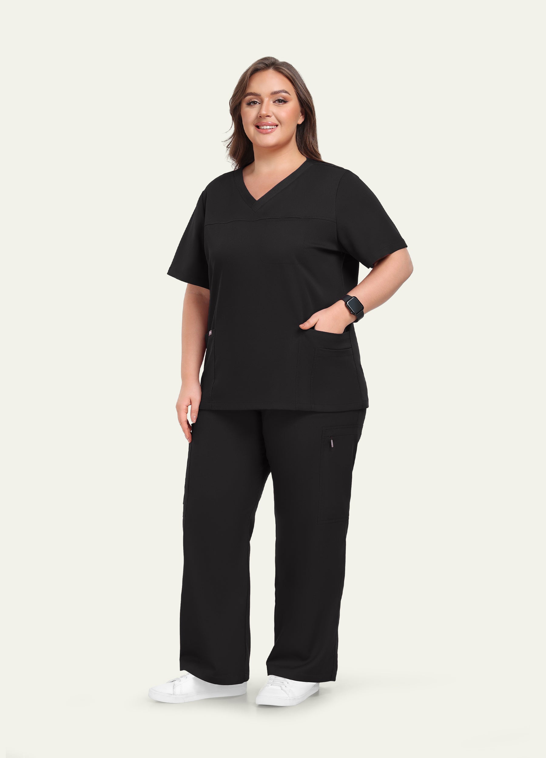 StyleFlex™ Plus Size Scrub Top