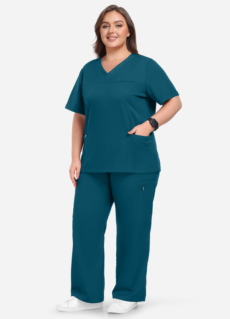 StyleFlex™ Plus Size Scrub Top