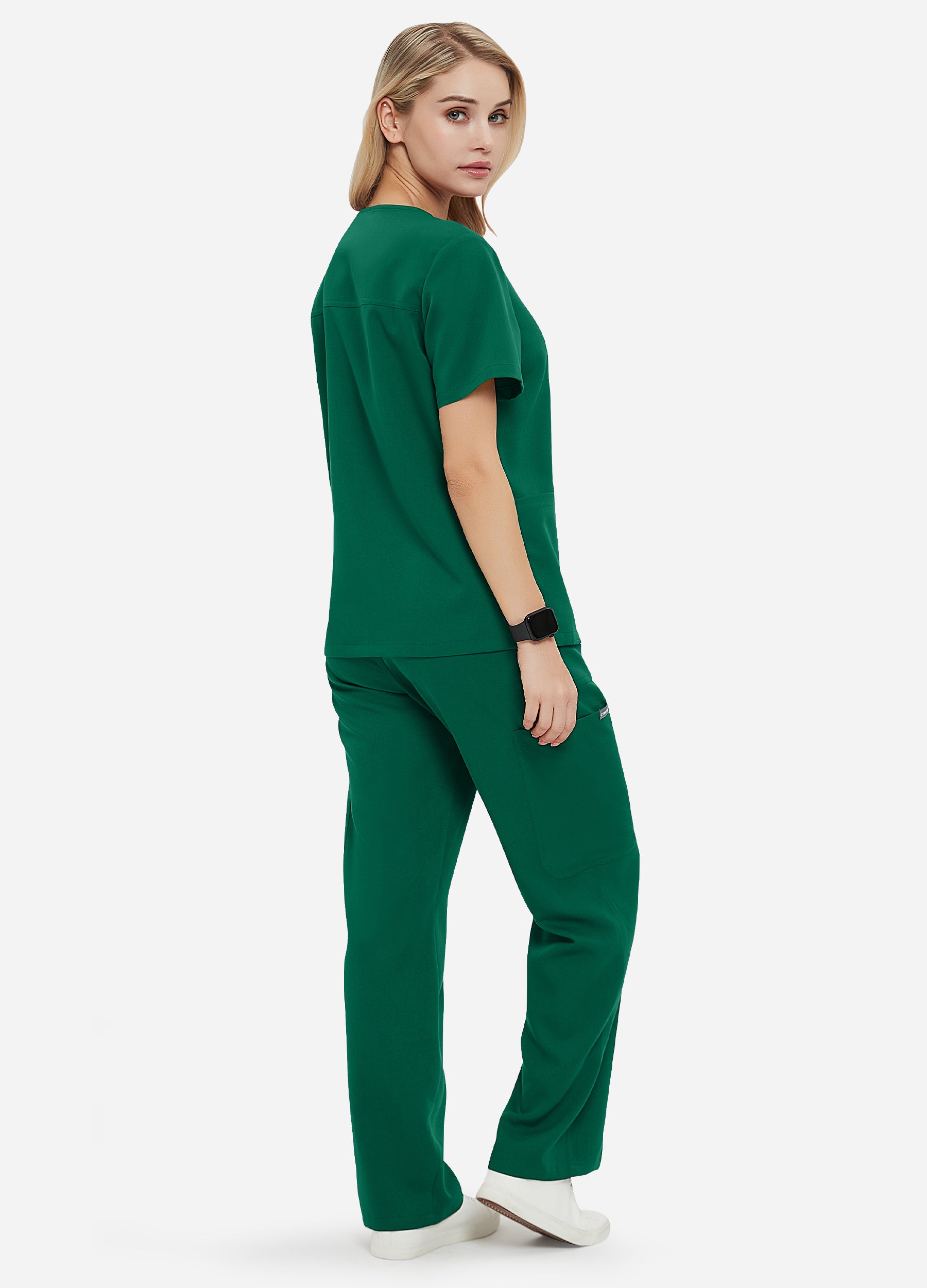 Conjunto médico de moda de 7 bolsillos para mujer