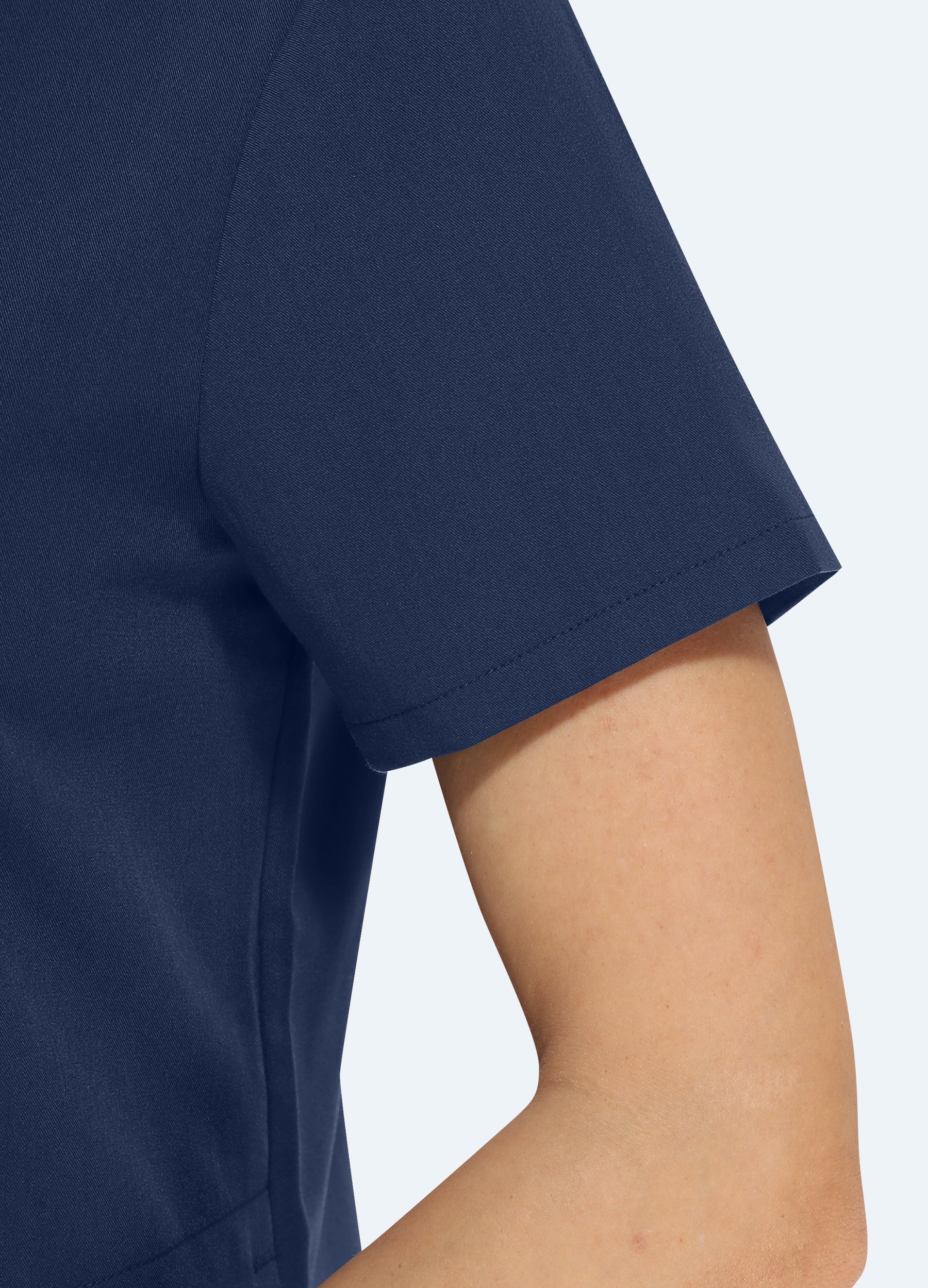 Basic Scrub Top mit 2 Taschen und V-Ausschnitt für Damen