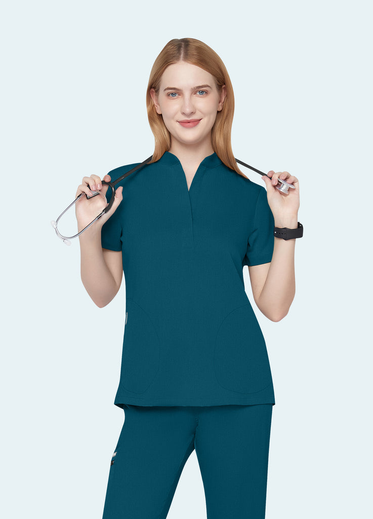 ProEase™ Collar Scrub Top