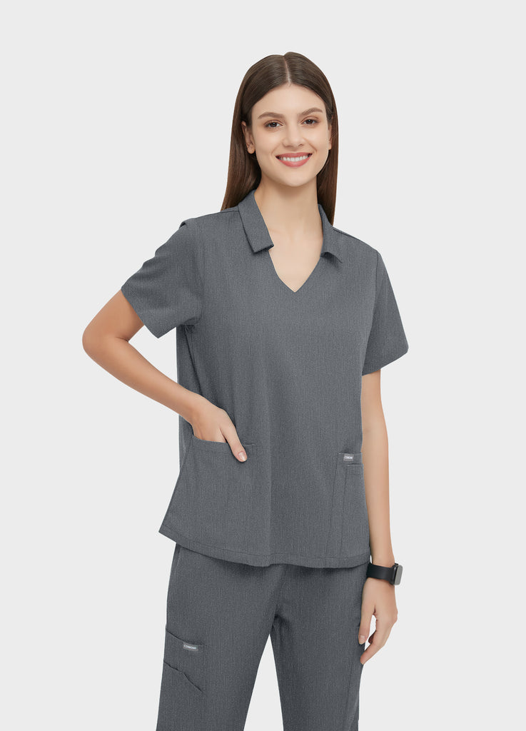 ElegCare™ Collar Scrub Top