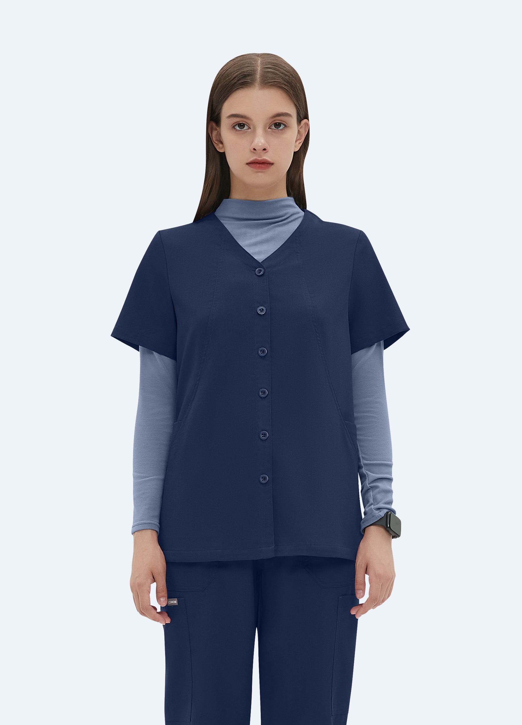 ProEase™ Button Scrub Top