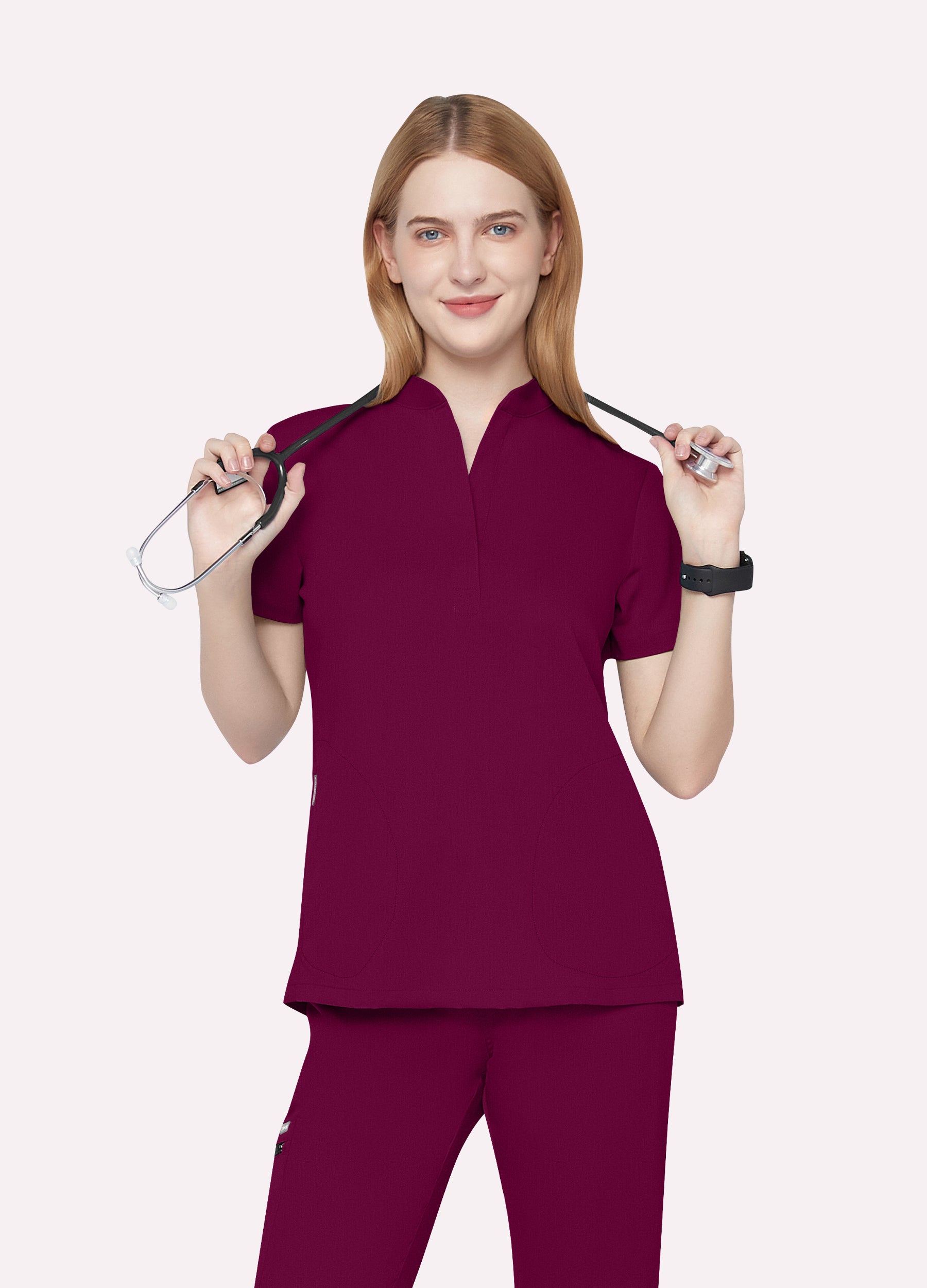 ProEase™ Collar Scrub Top