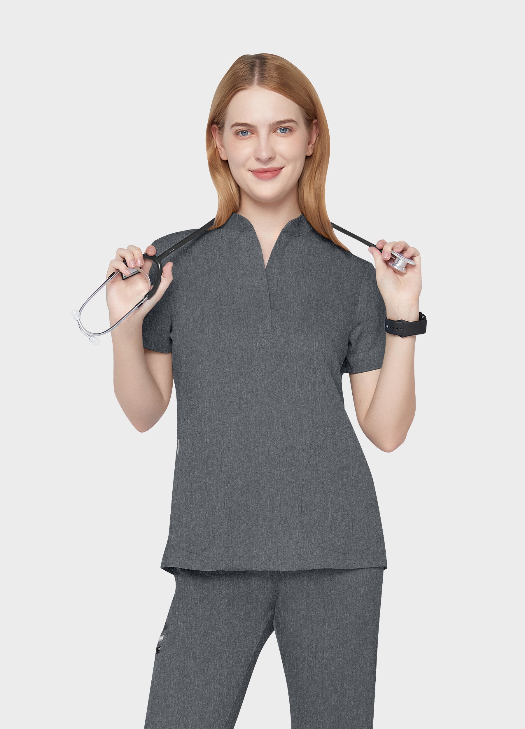 ProEase™ Collar Scrub Top