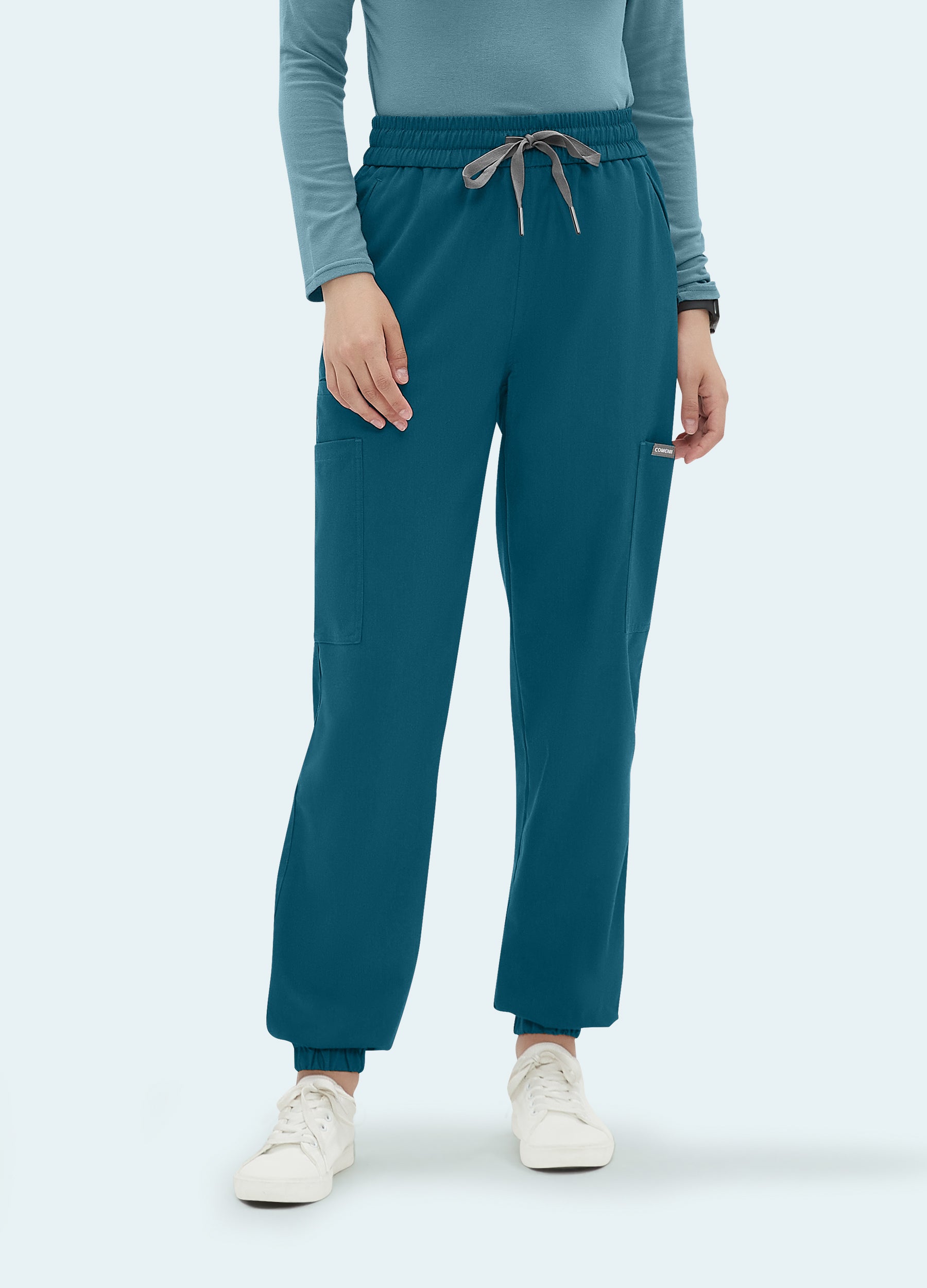 6-Taschen-Scrub-Freizeitjogginghose für Damen