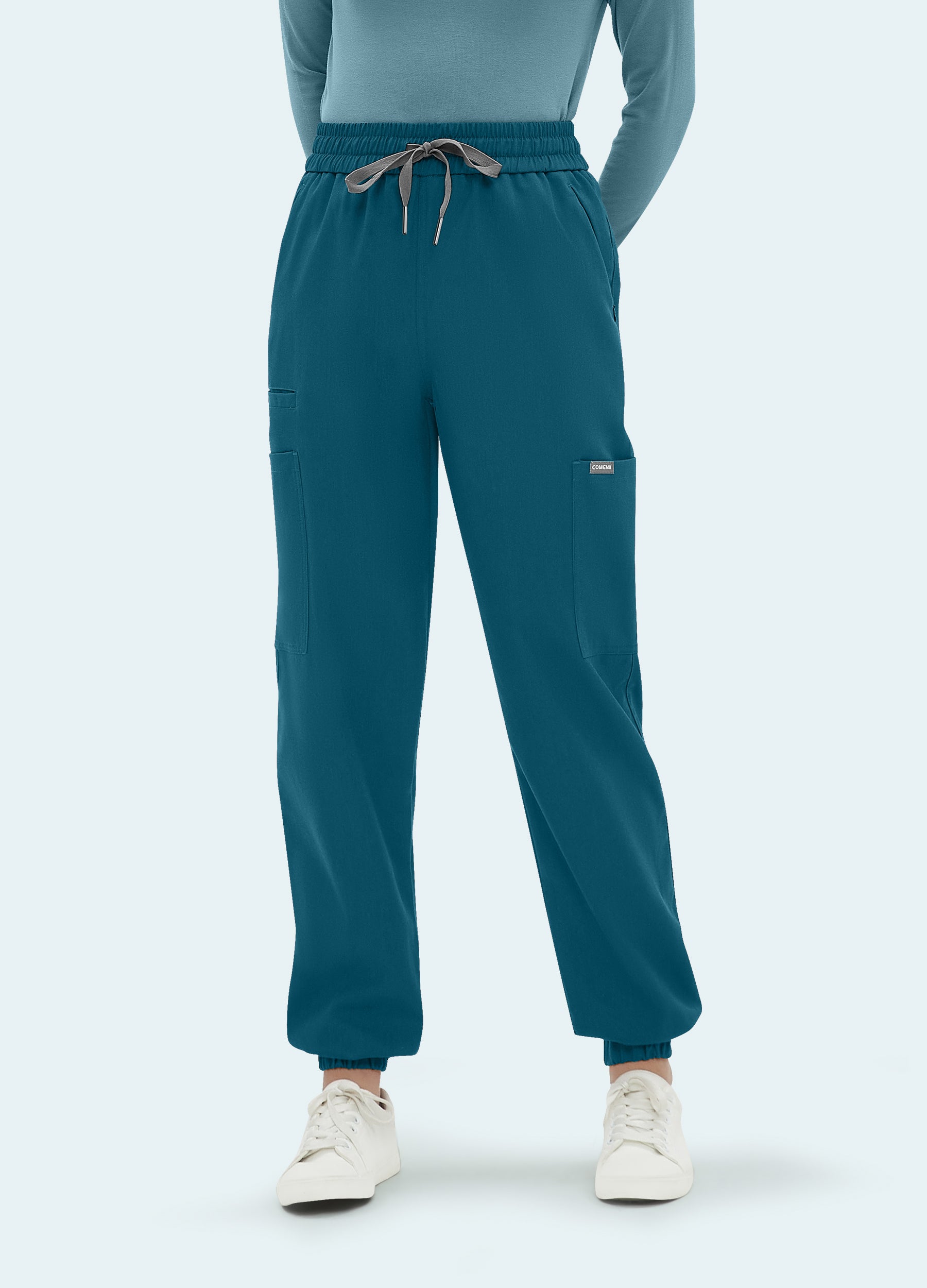 6-Taschen-Scrub-Freizeitjogginghose für Damen