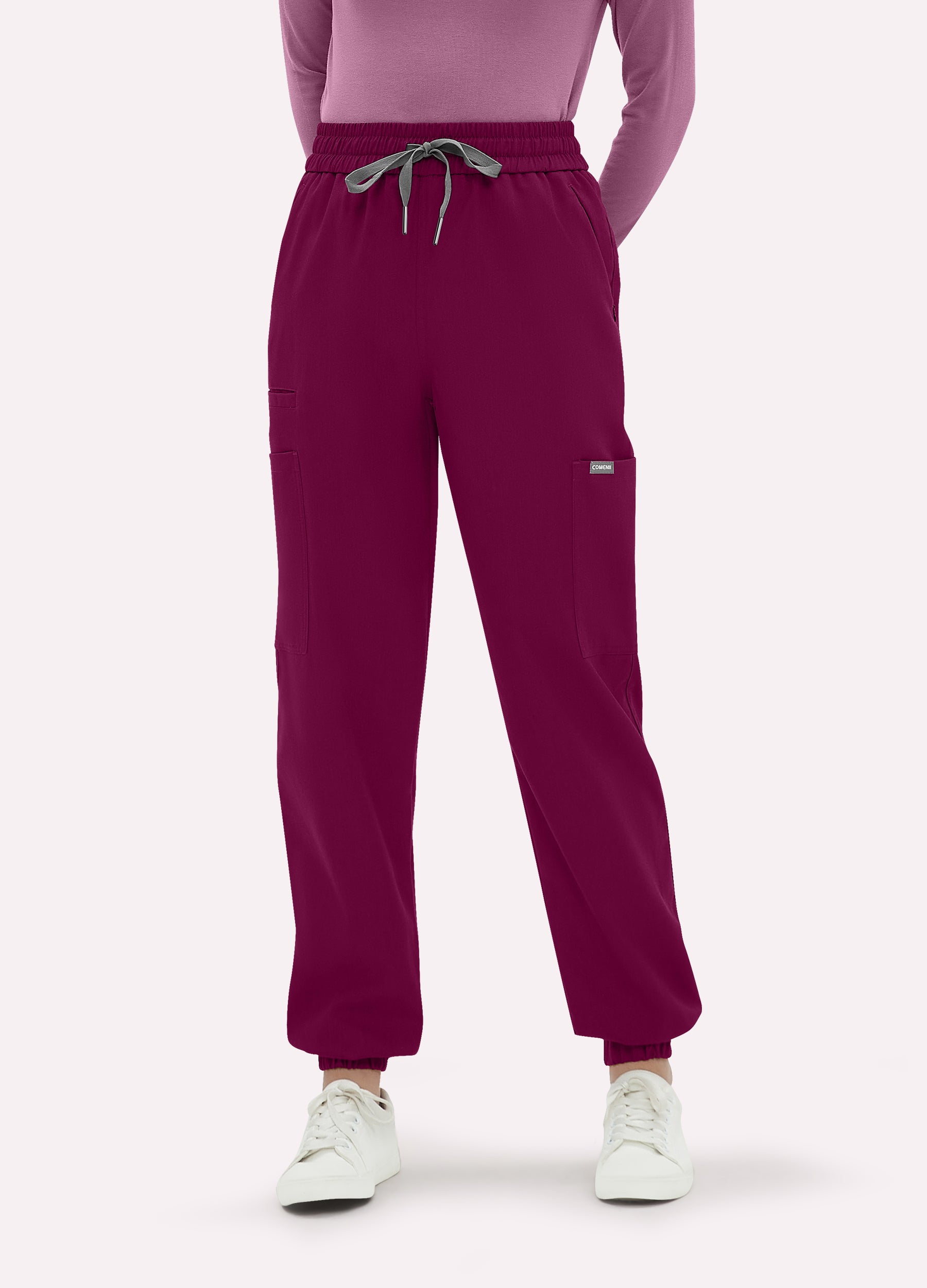 6-Taschen-Scrub-Freizeitjogginghose für Damen