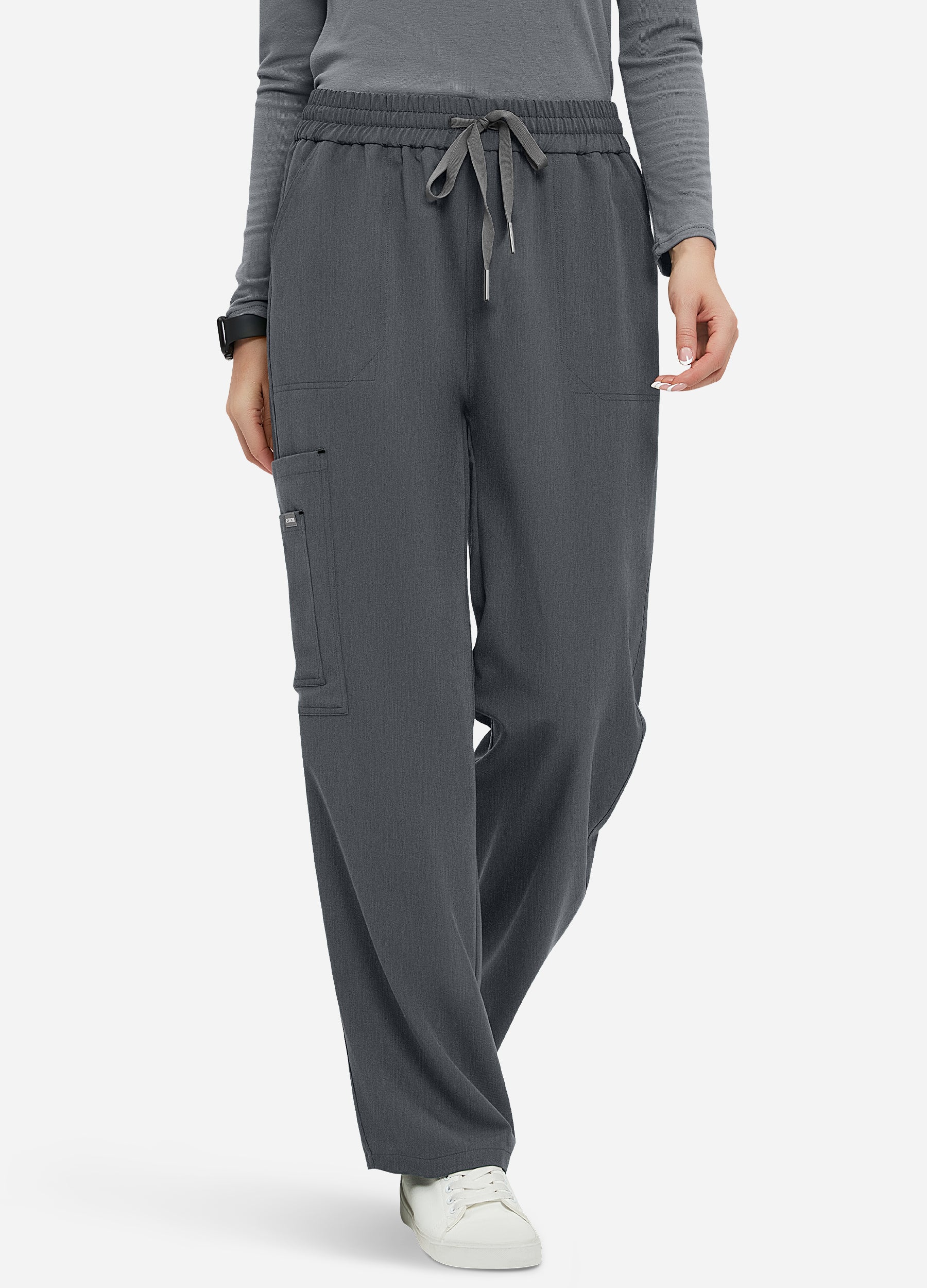 Pantalón médico cargo de 6 bolsillos para mujer