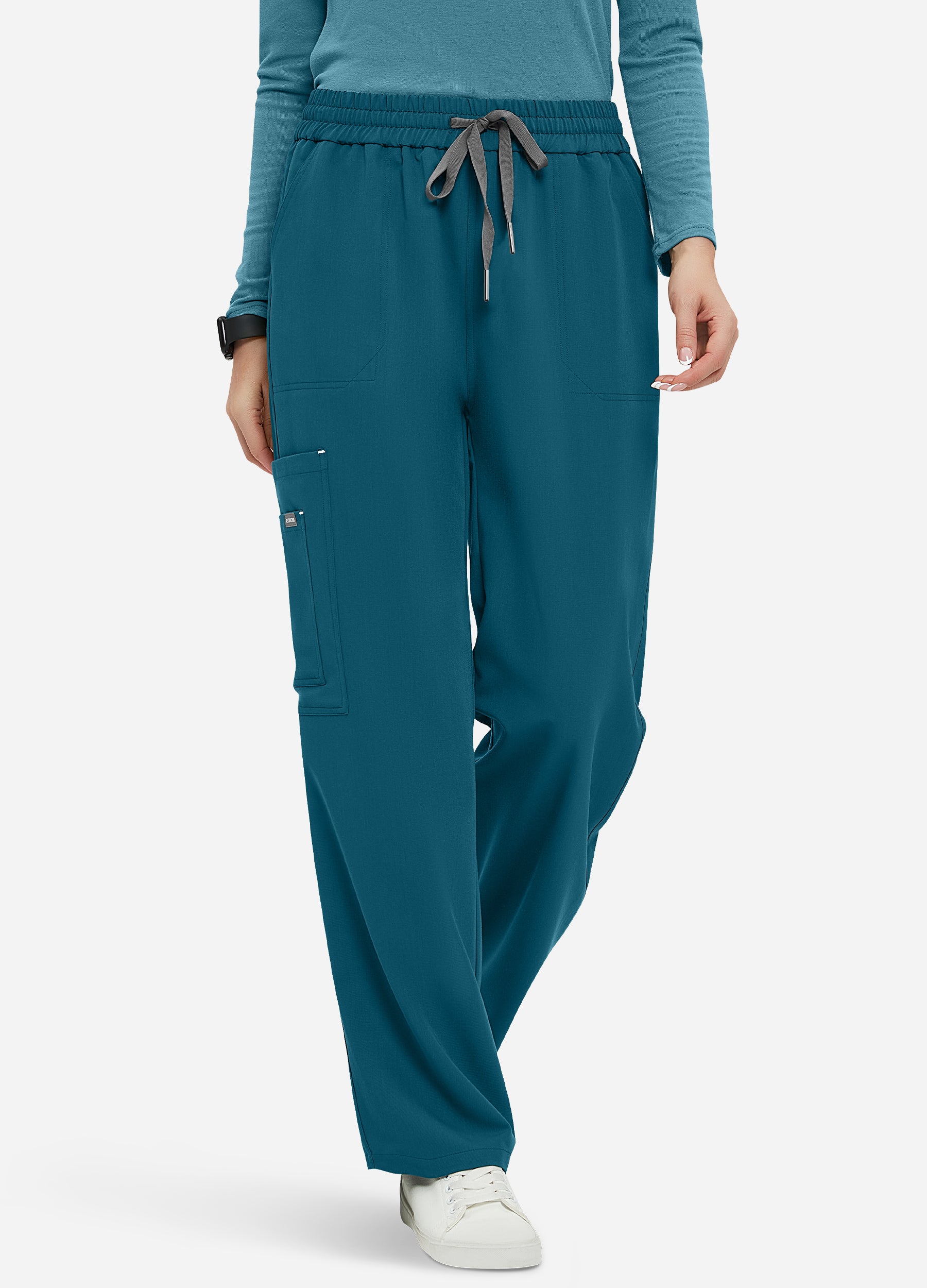 Pantalón médico cargo de 6 bolsillos para mujer