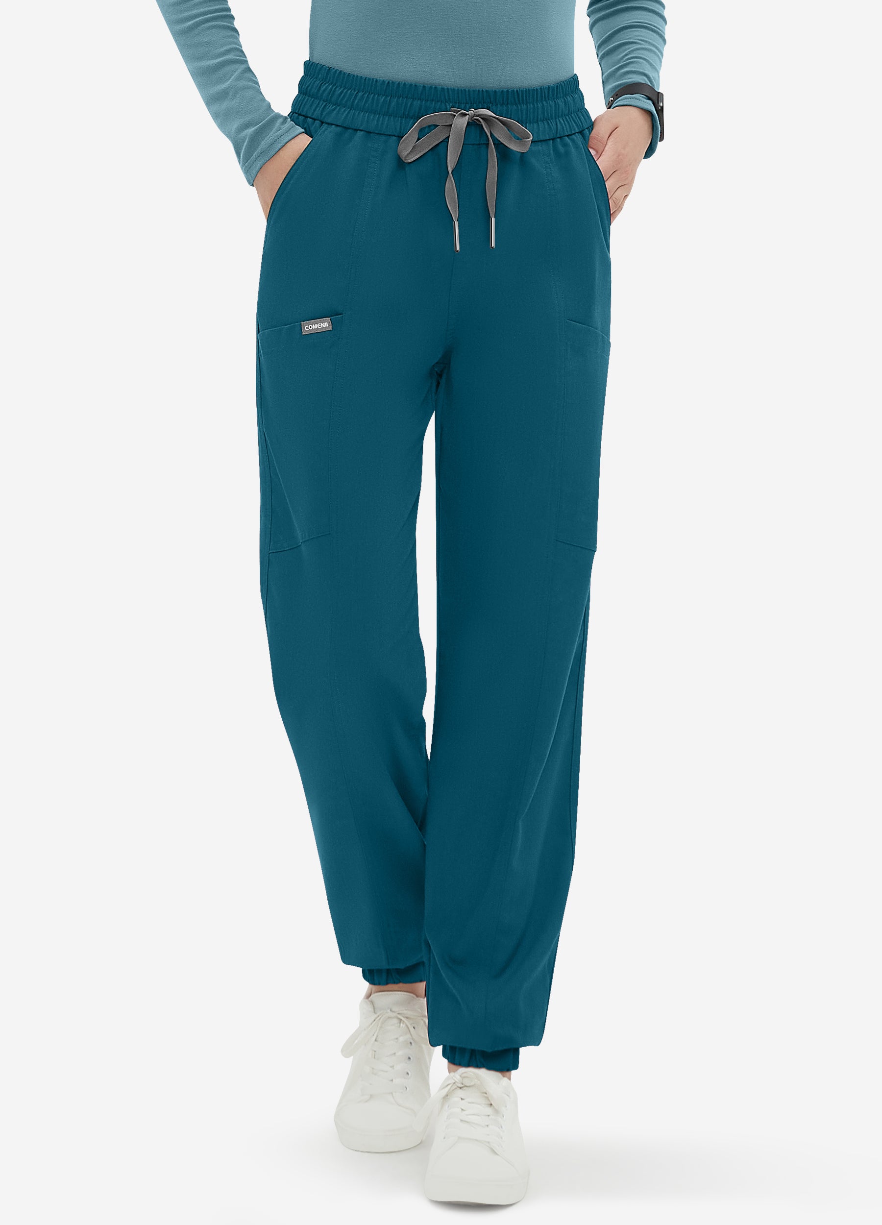 6-Taschen-Scrub-Freizeitjogginghose für Damen