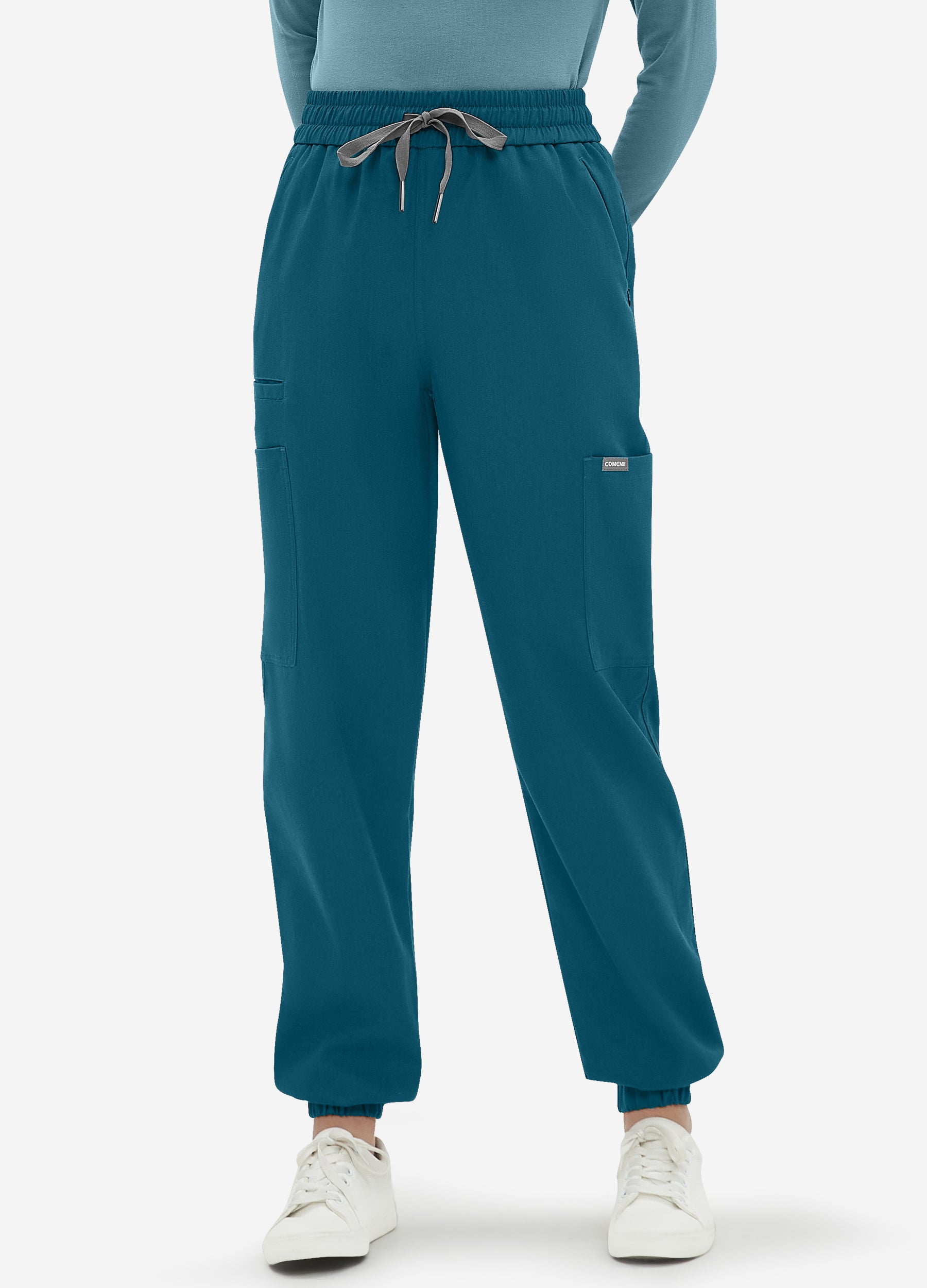 6-Taschen-Scrub-Freizeitjogginghose für Damen