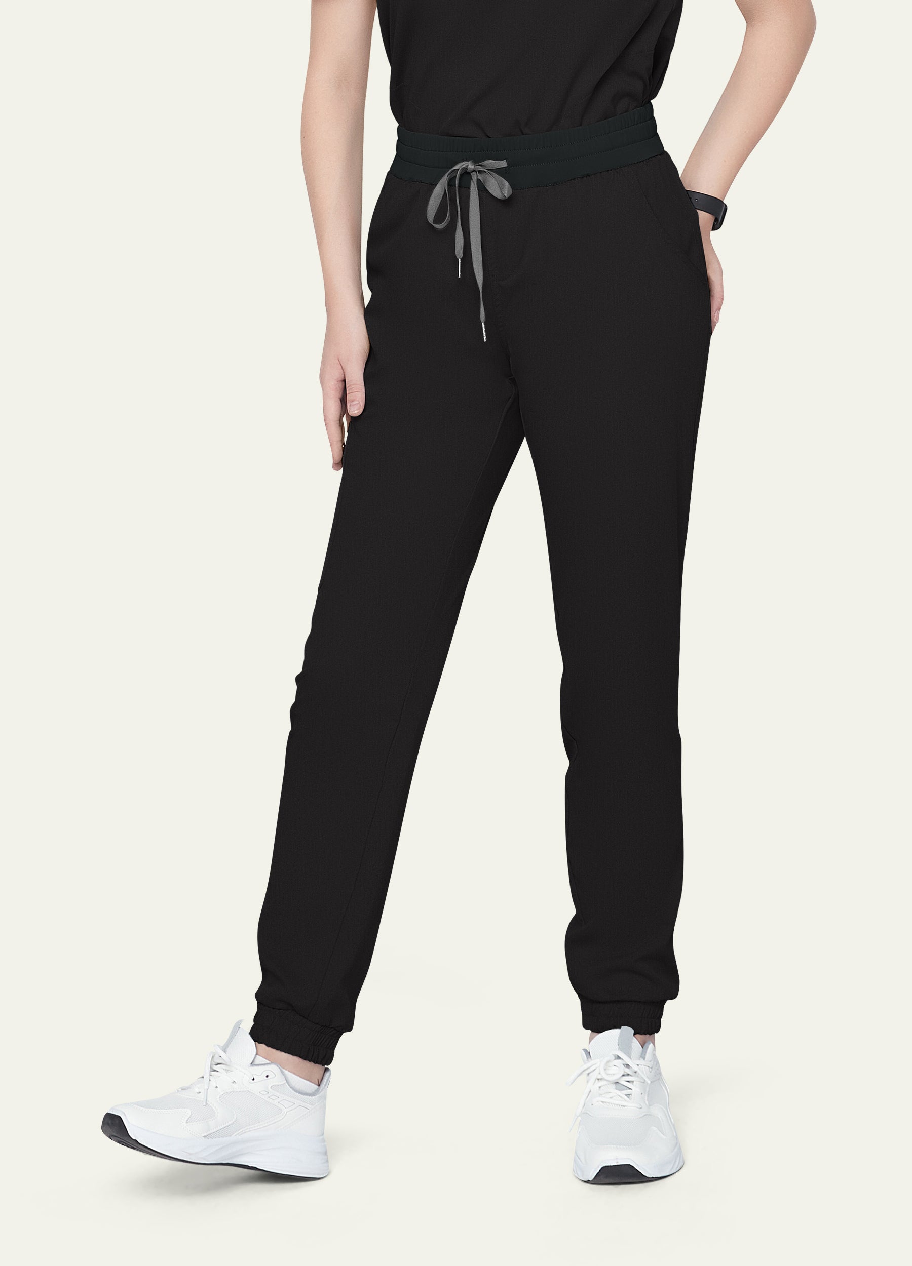 Pantaloni da jogging da donna per il tempo libero Scrub a 4 tasche