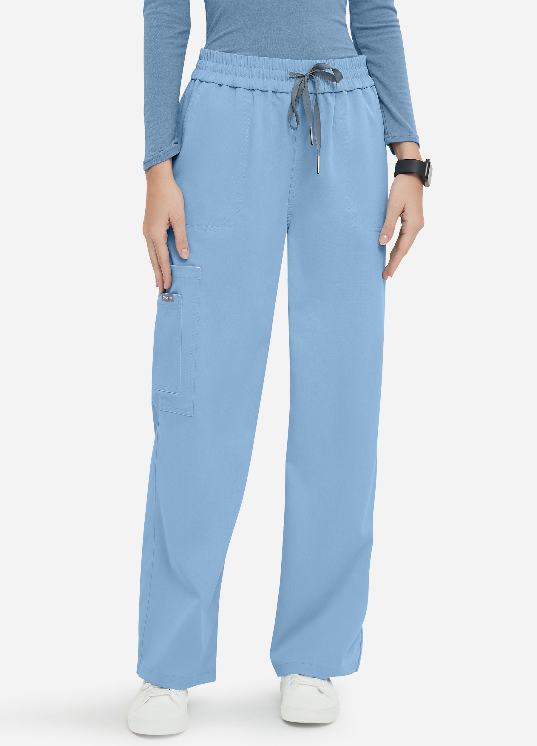 Pantalón médico cargo de 6 bolsillos para mujer