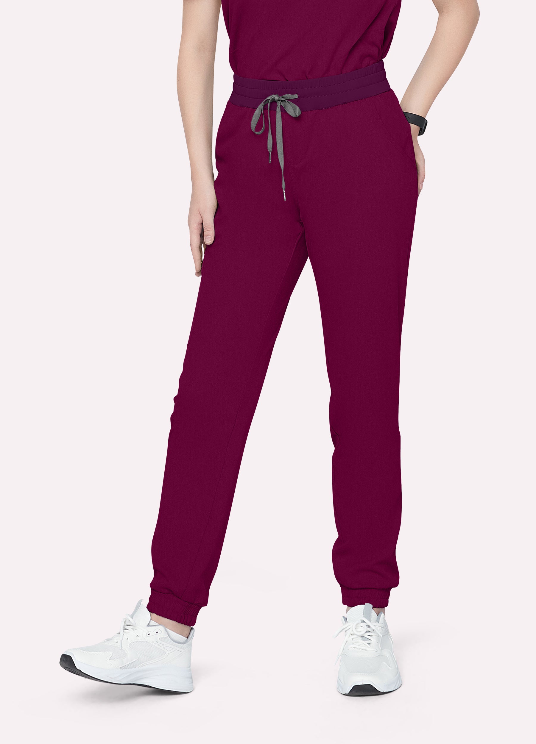 Pantaloni da jogging da donna per il tempo libero Scrub a 4 tasche