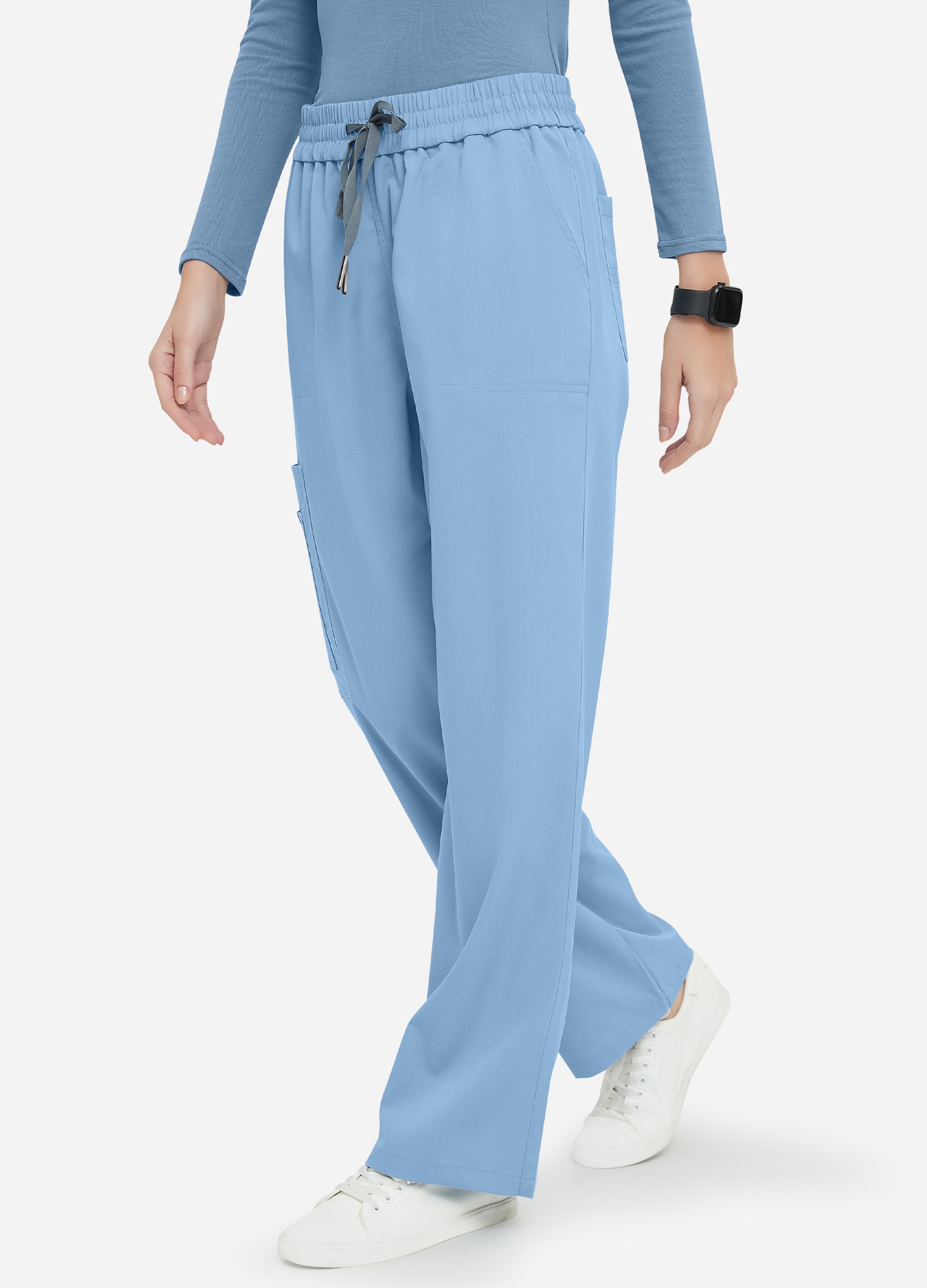 Pantalón médico cargo de 6 bolsillos para mujer