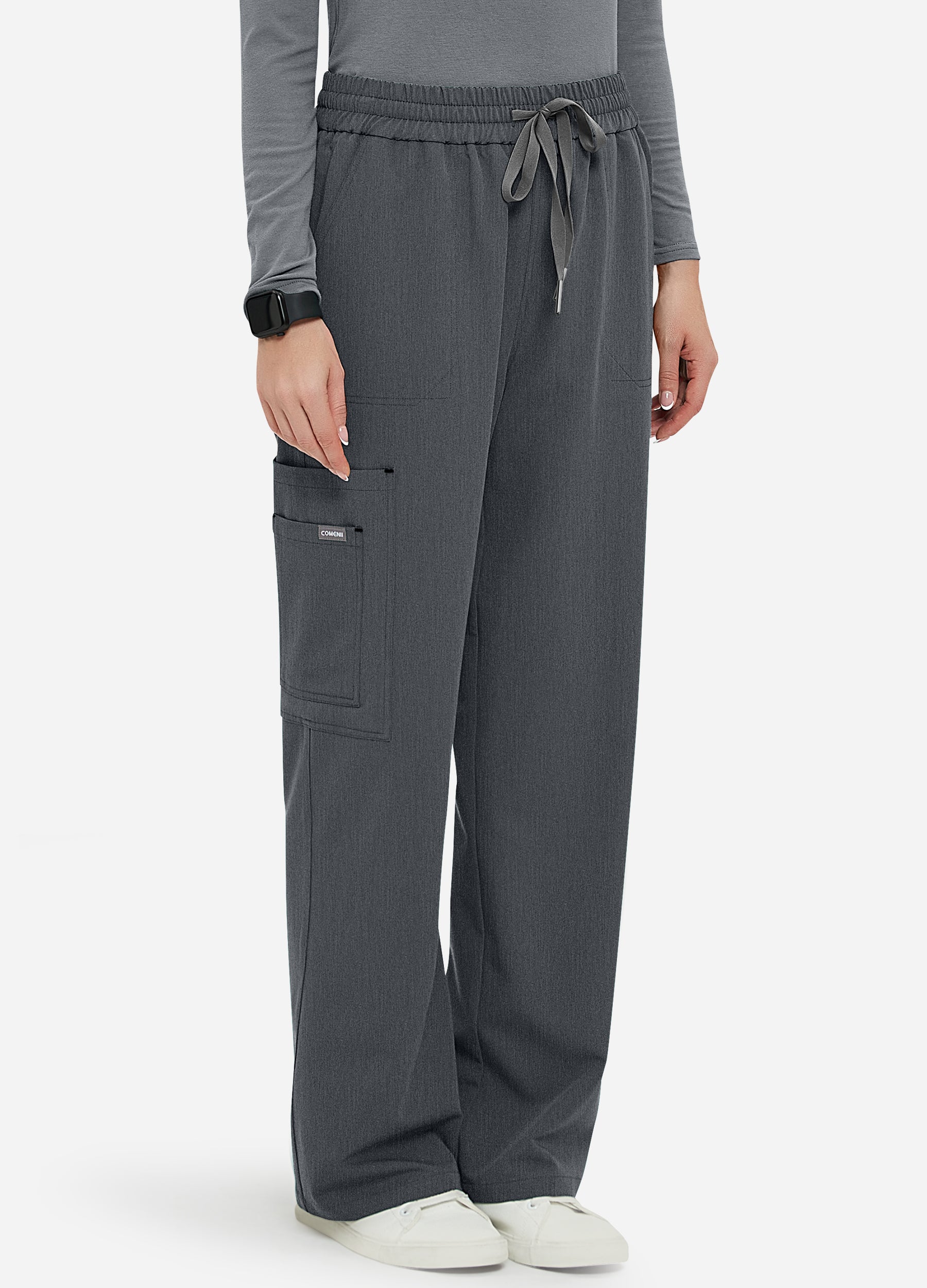 Pantalón médico cargo de 6 bolsillos para mujer