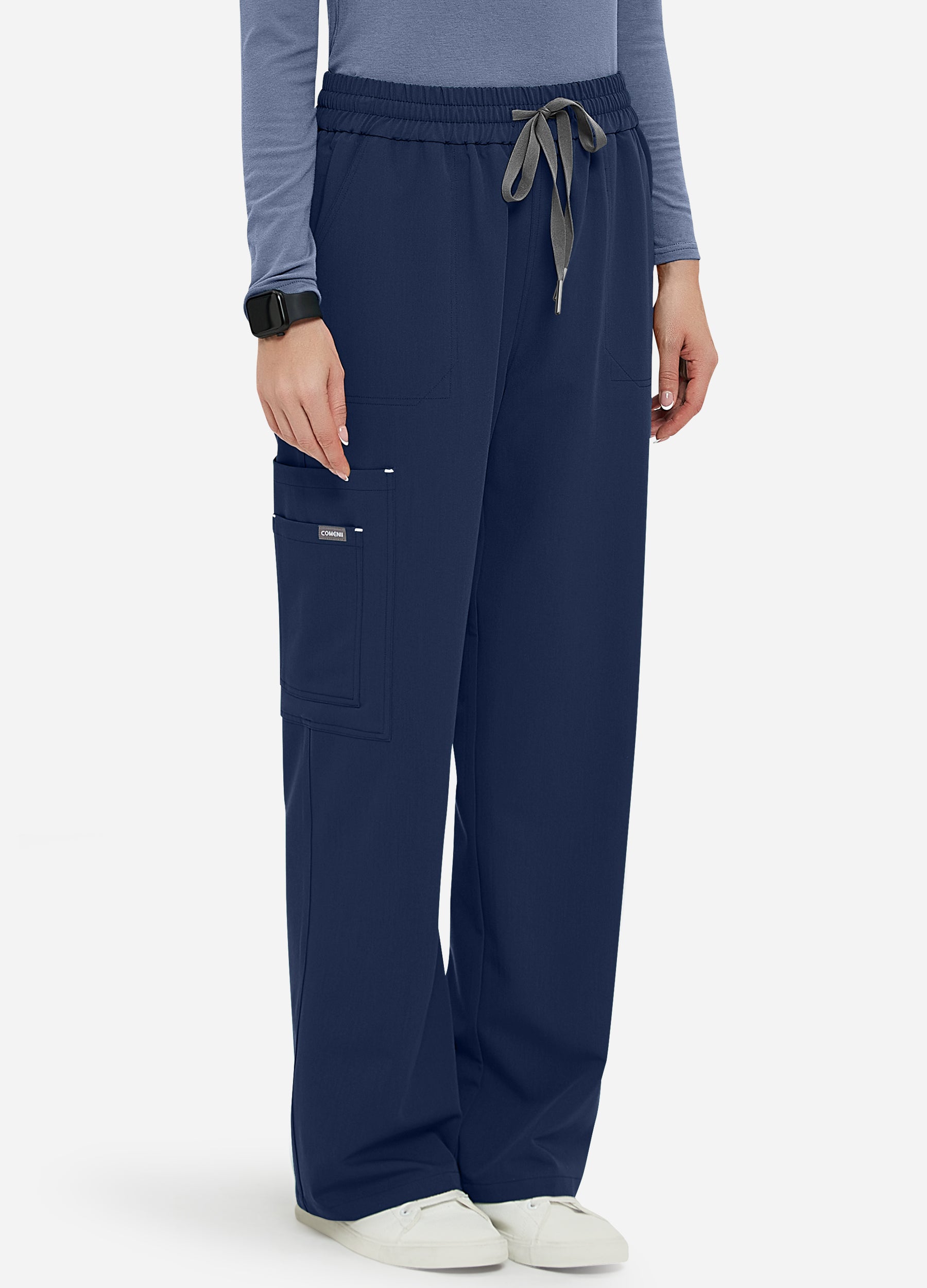 Pantalón médico cargo de 6 bolsillos para mujer