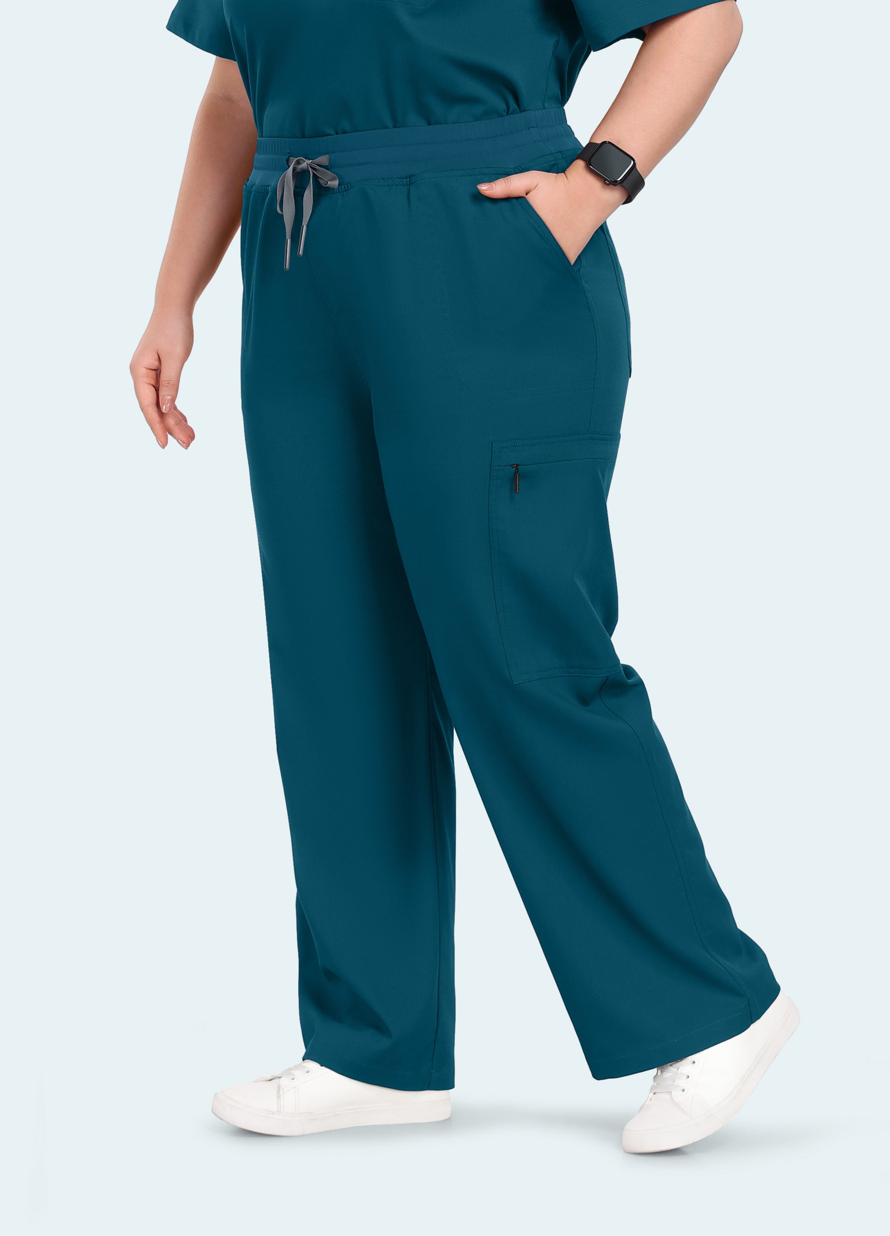 StyleFlex™ 7-Pocket Plus Size Scrub Pants