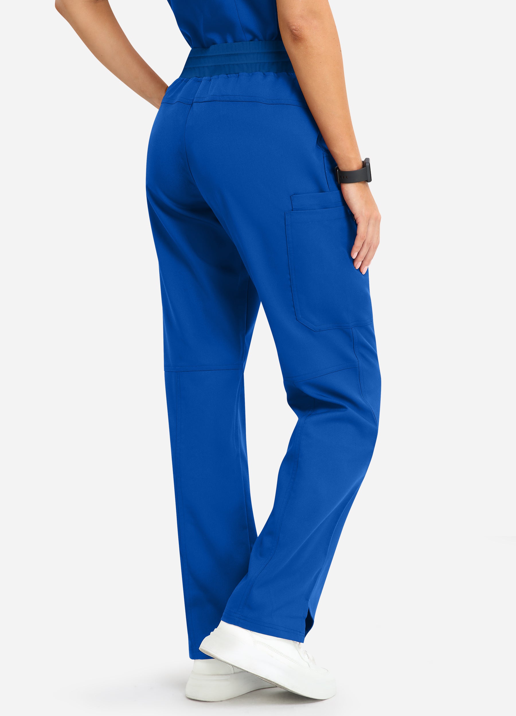 Pantalón médico cargo con 4 bolsillos para mujer