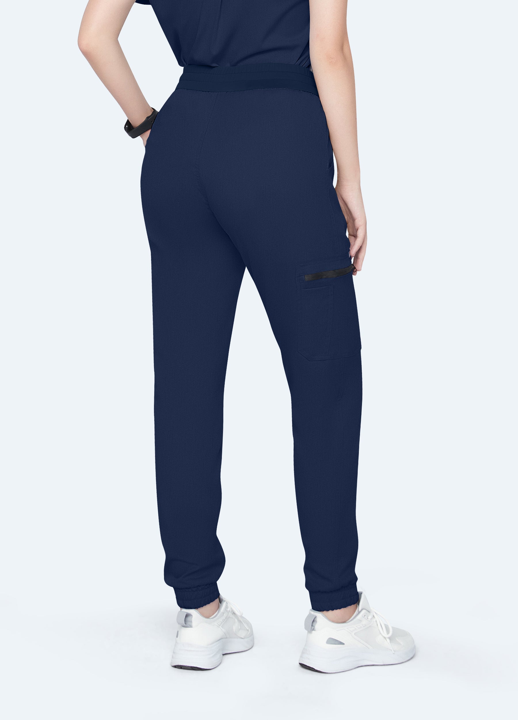 Pantaloni da jogging da donna per il tempo libero Scrub a 4 tasche