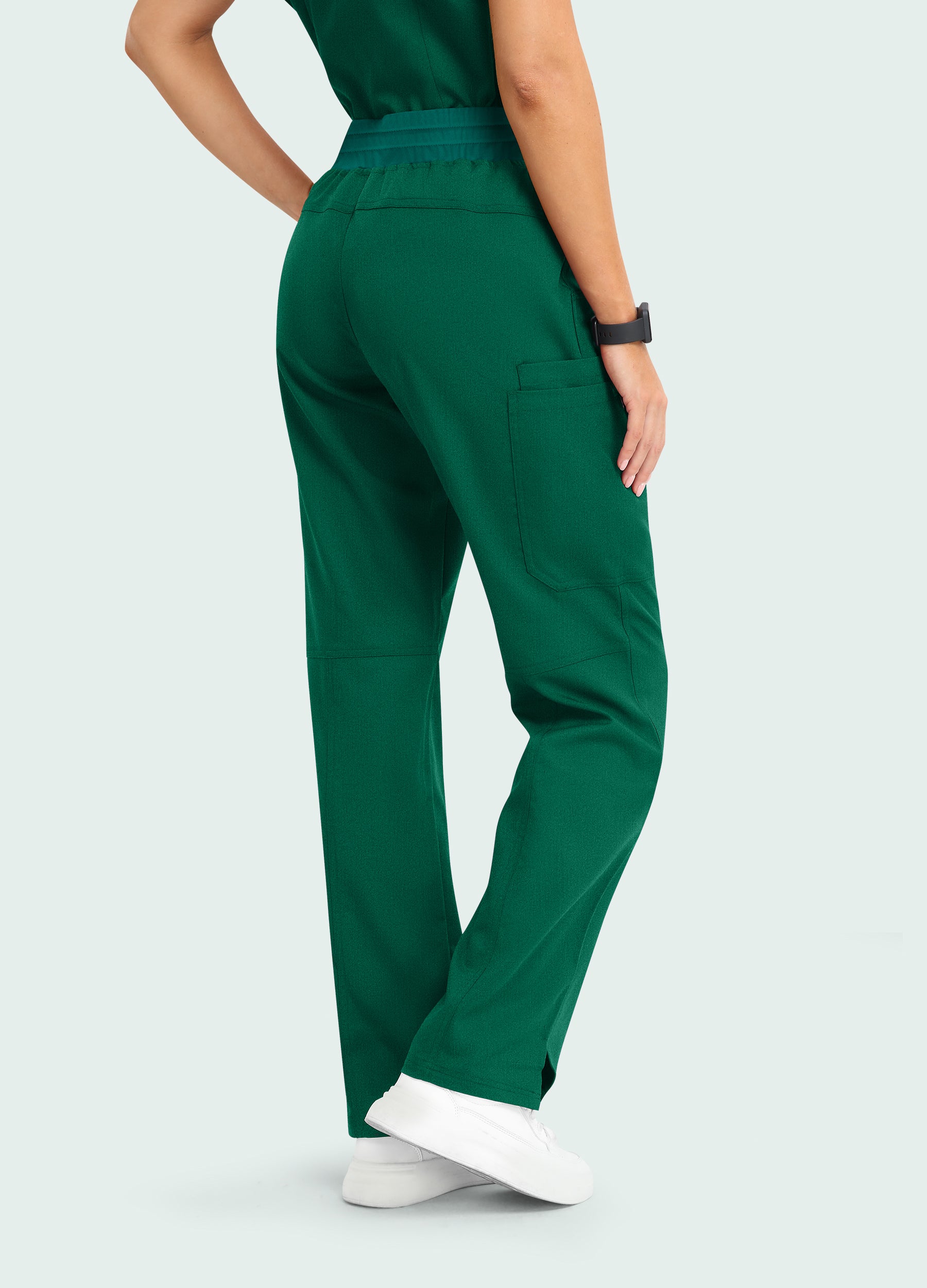 Pantalón médico cargo con 4 bolsillos para mujer