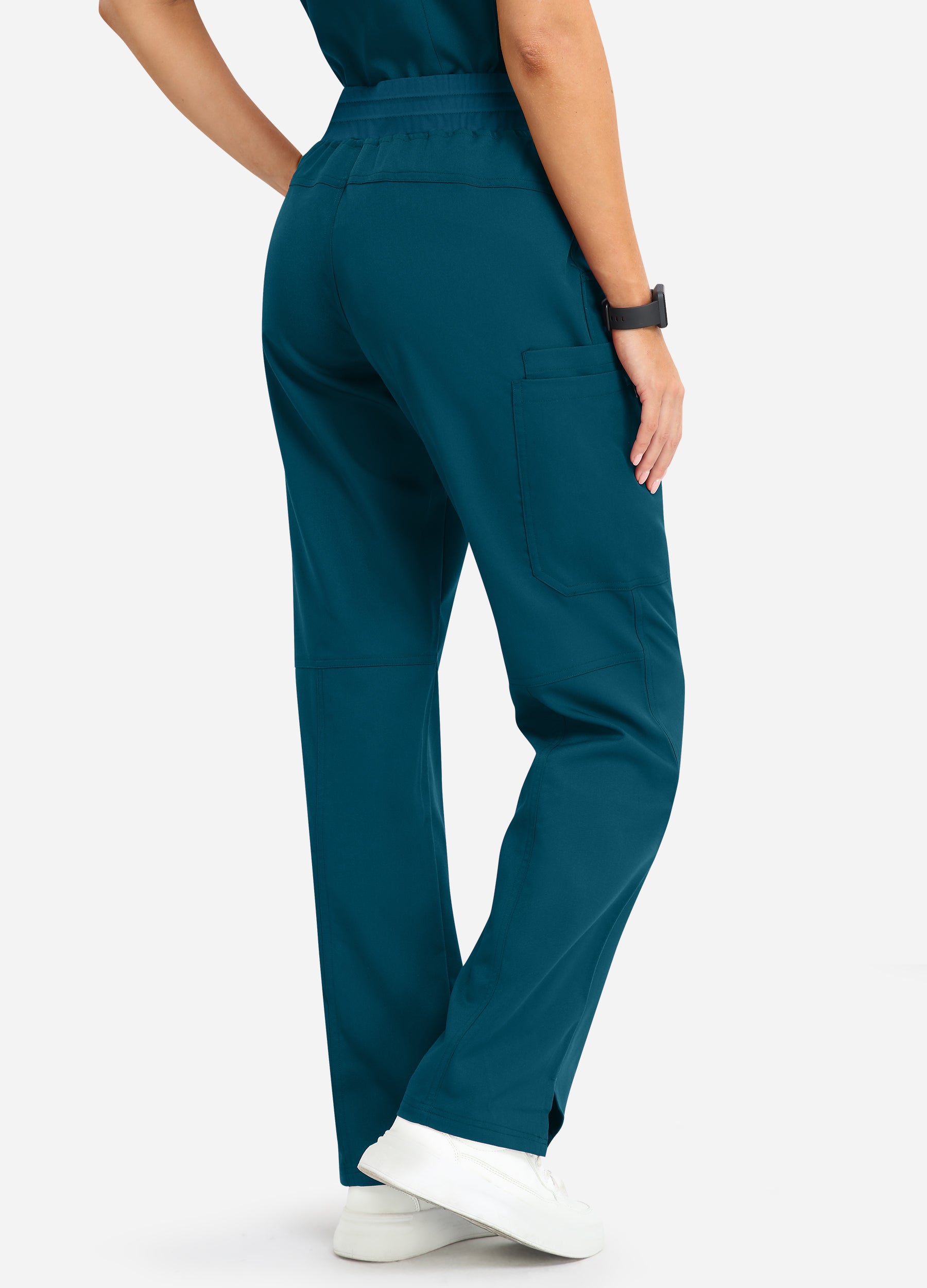 Pantalón médico cargo con 4 bolsillos para mujer