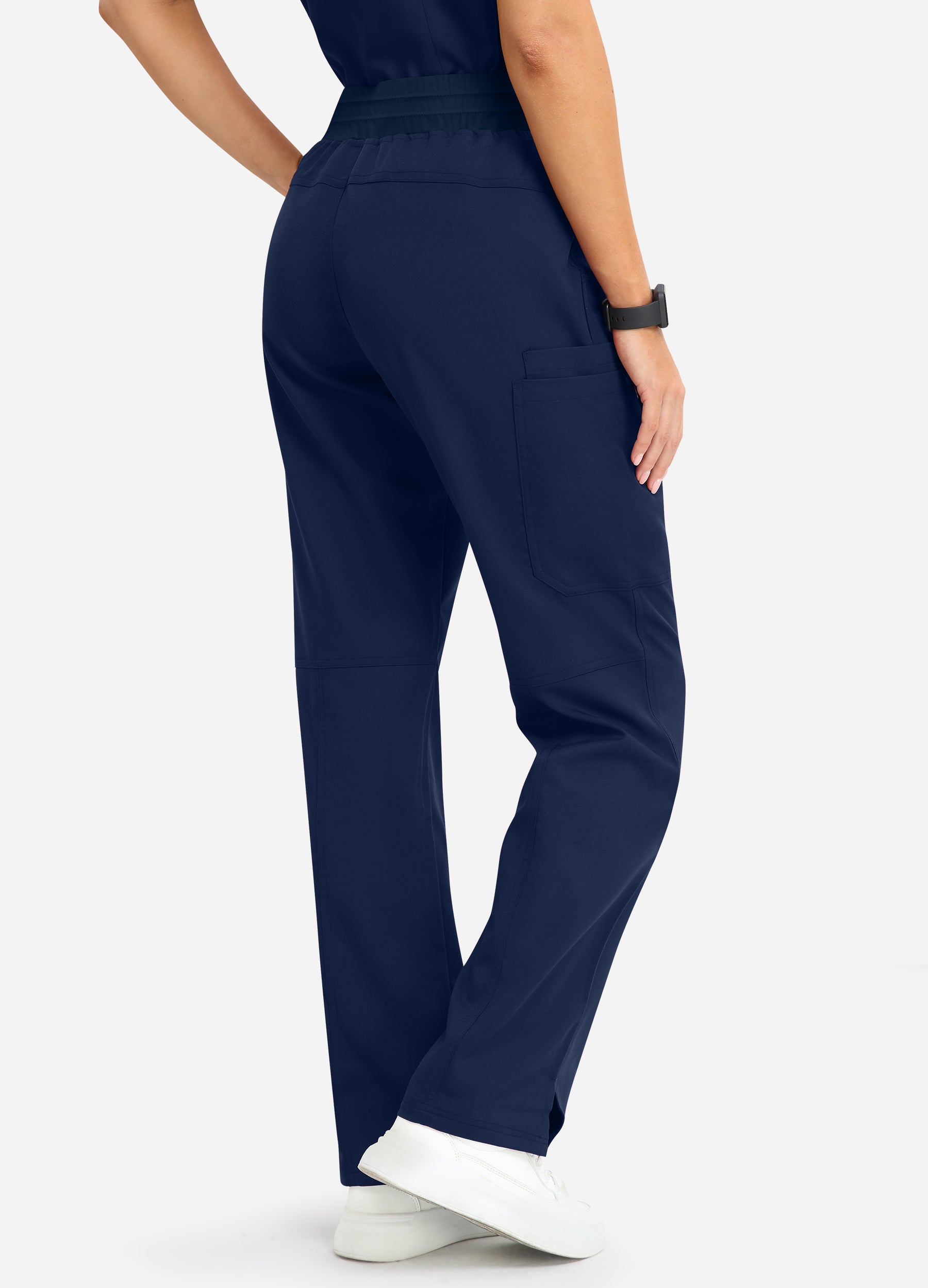 Pantalón médico cargo con 4 bolsillos para mujer