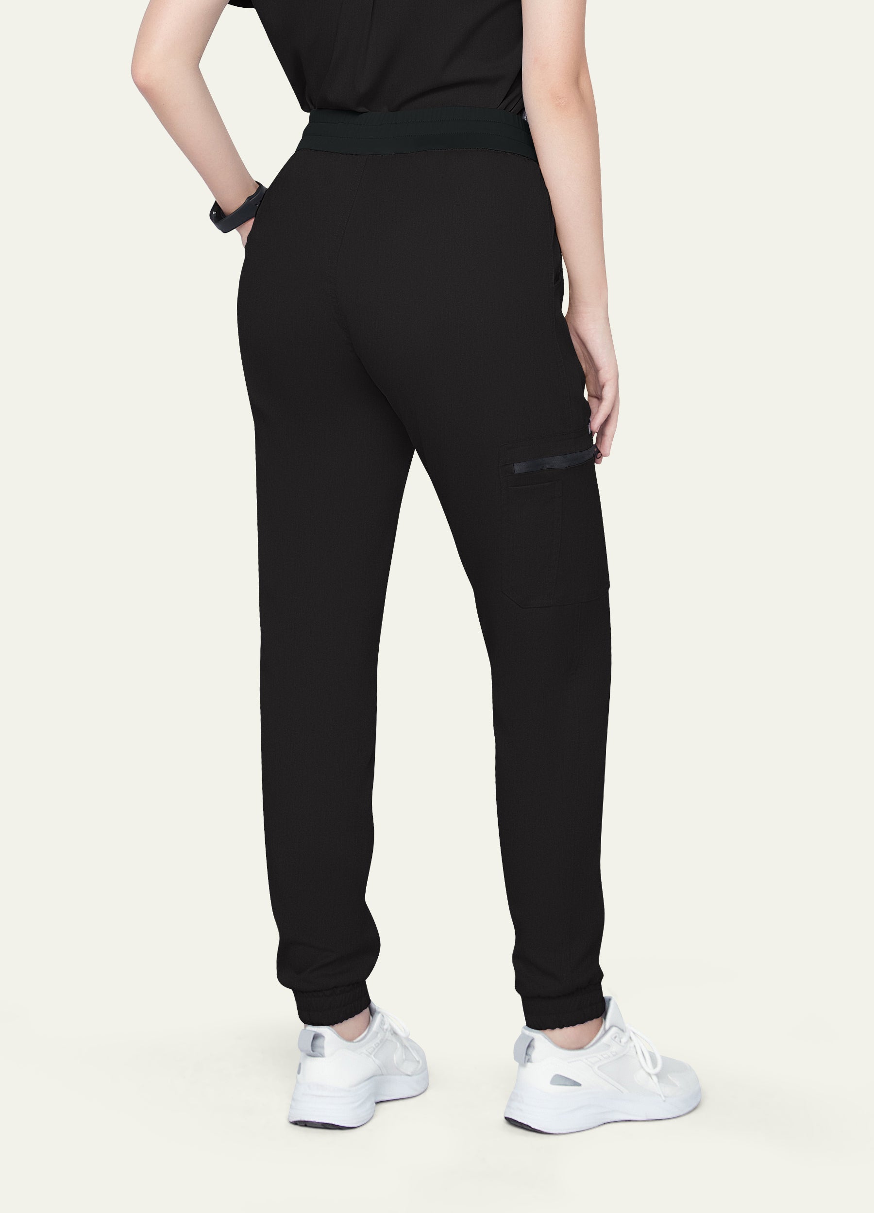 Pantaloni da jogging da donna per il tempo libero Scrub a 4 tasche