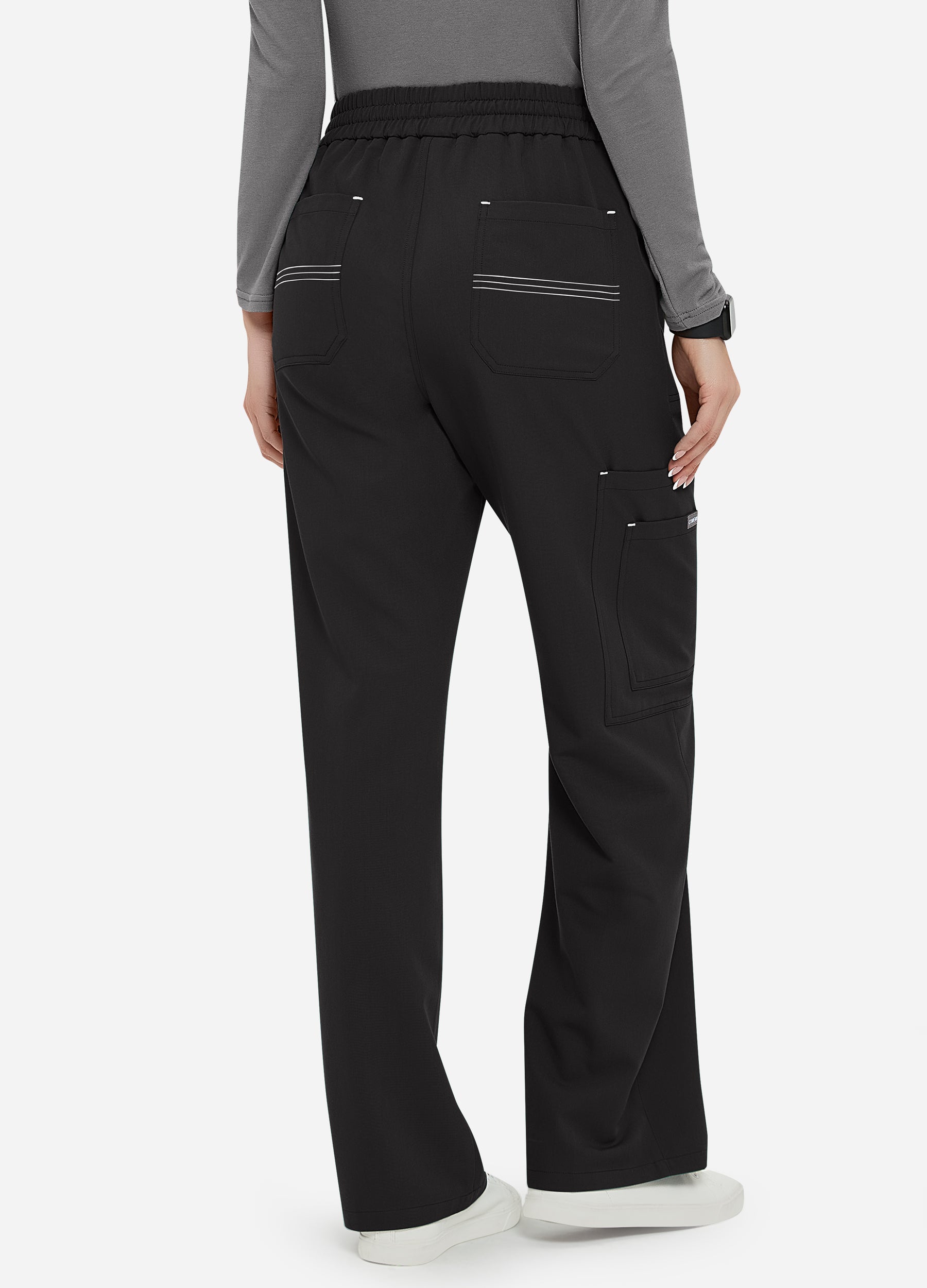 Pantalón médico cargo de 6 bolsillos para mujer