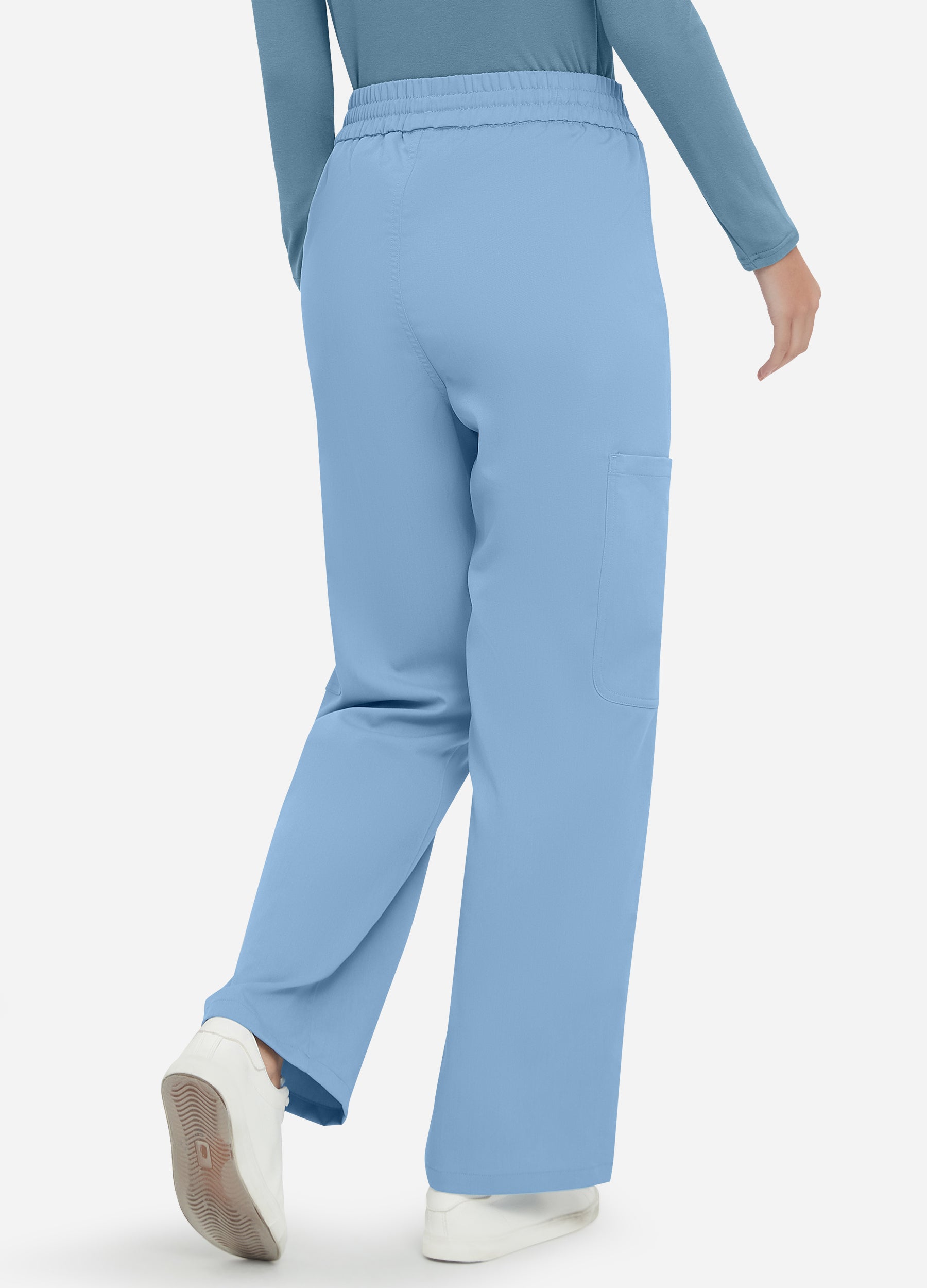 Pantalón médico con 4 bolsillos en la cintura para mujer