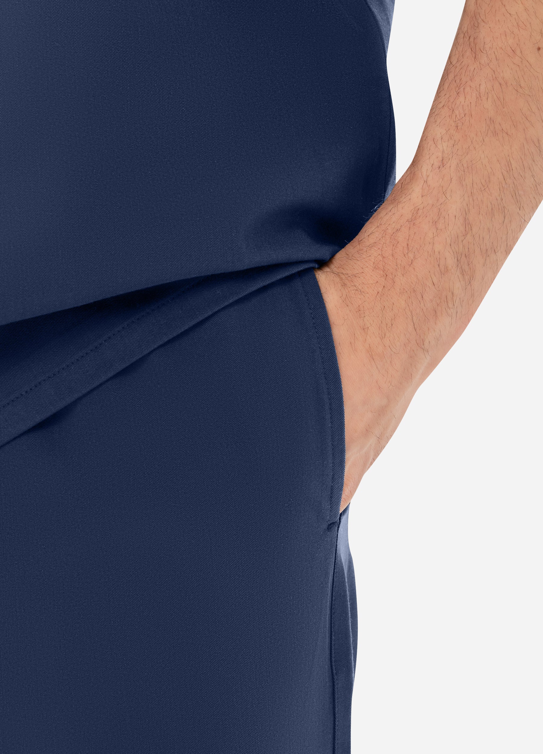 Pantalon médical coupe ajustée à 4 poches pour homme