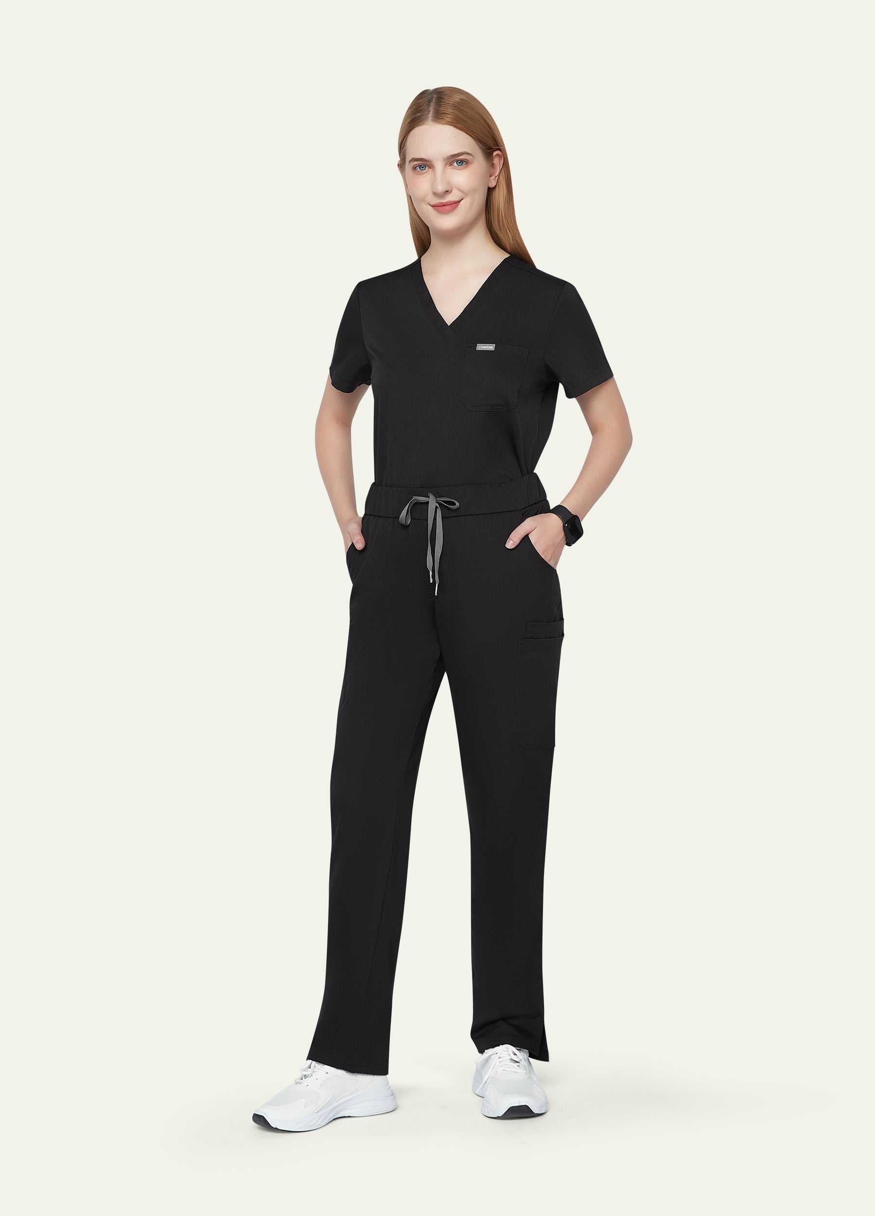 8-Pocket Tapered Scrub-Hose für Damen