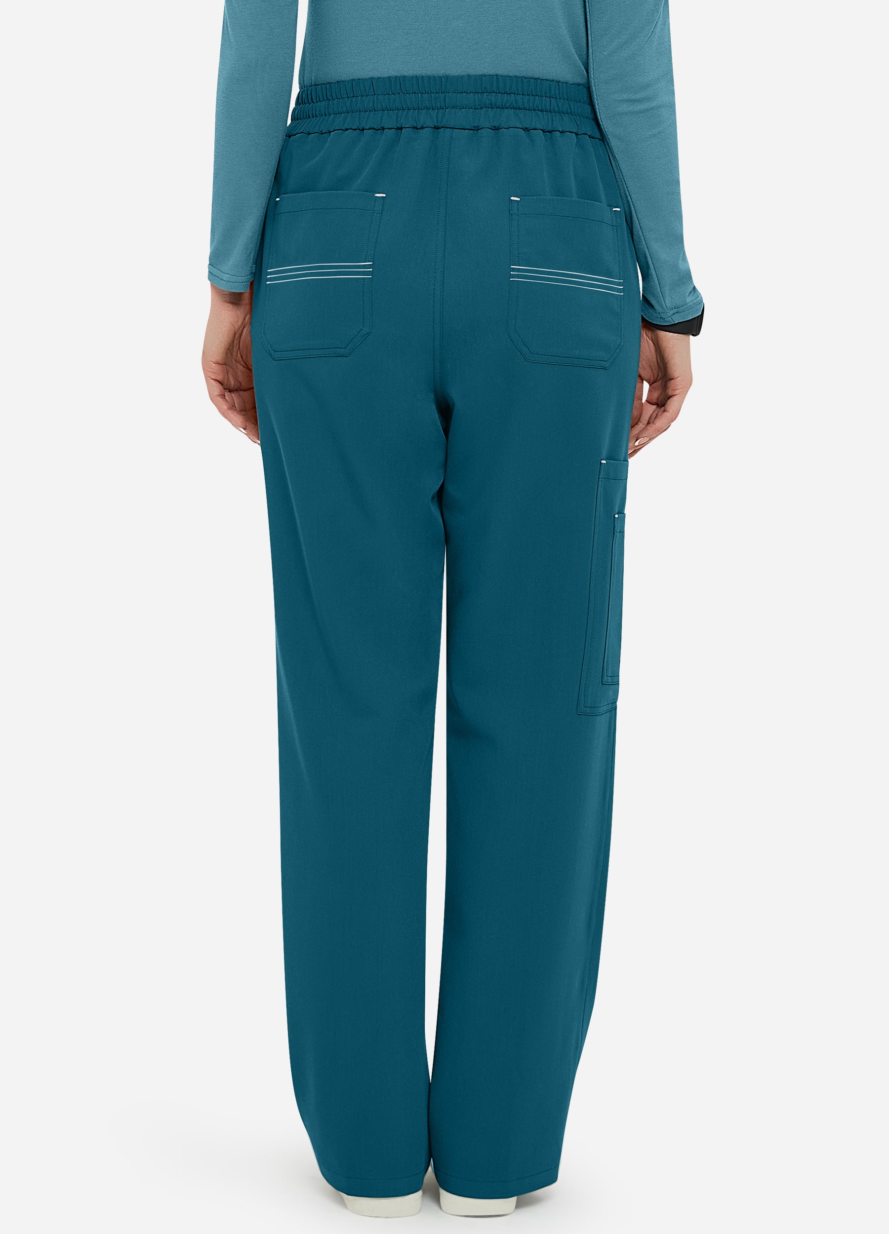 Pantalón médico cargo de 6 bolsillos para mujer