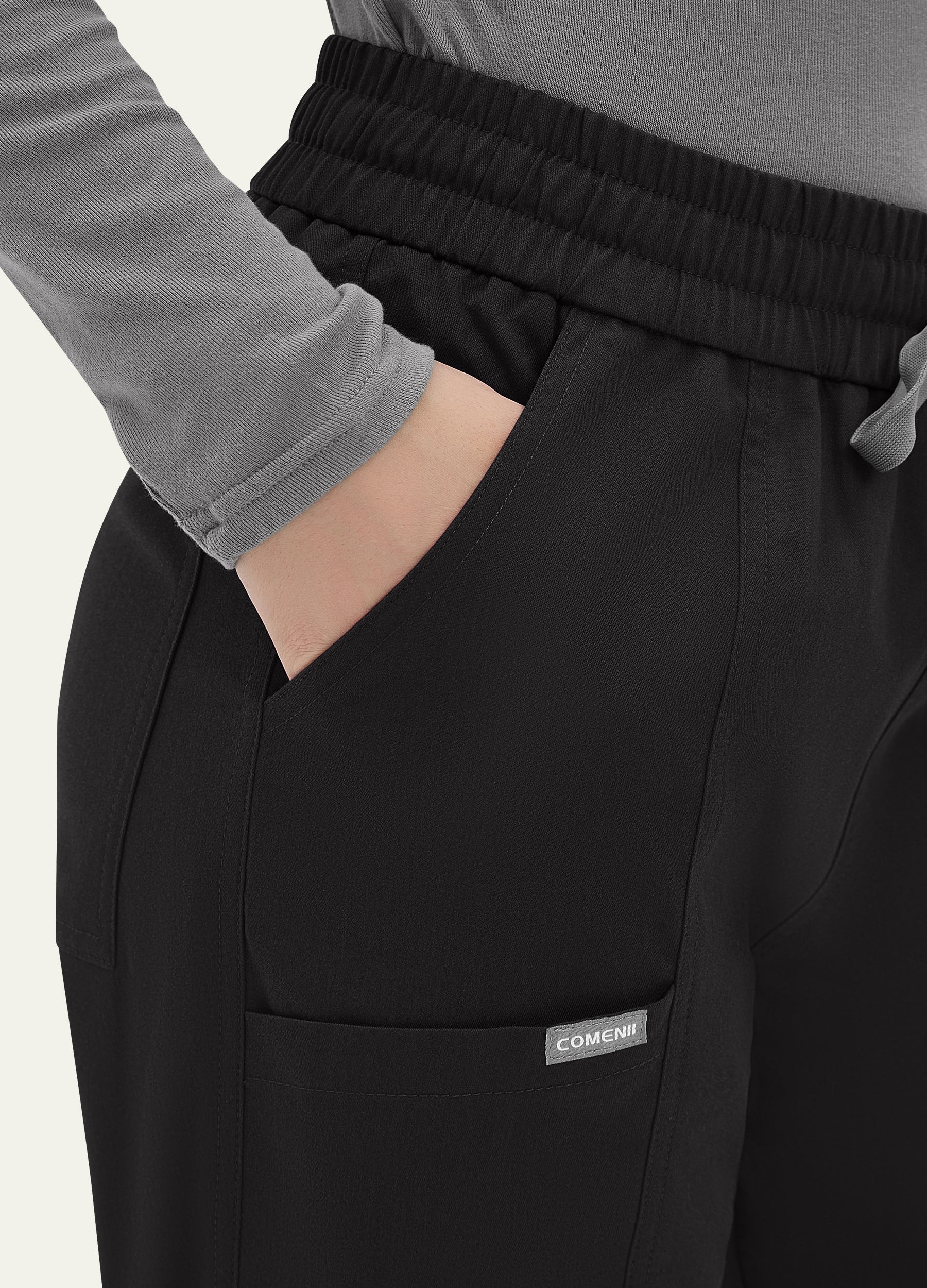 6-Taschen-Scrub-Freizeitjogginghose für Damen