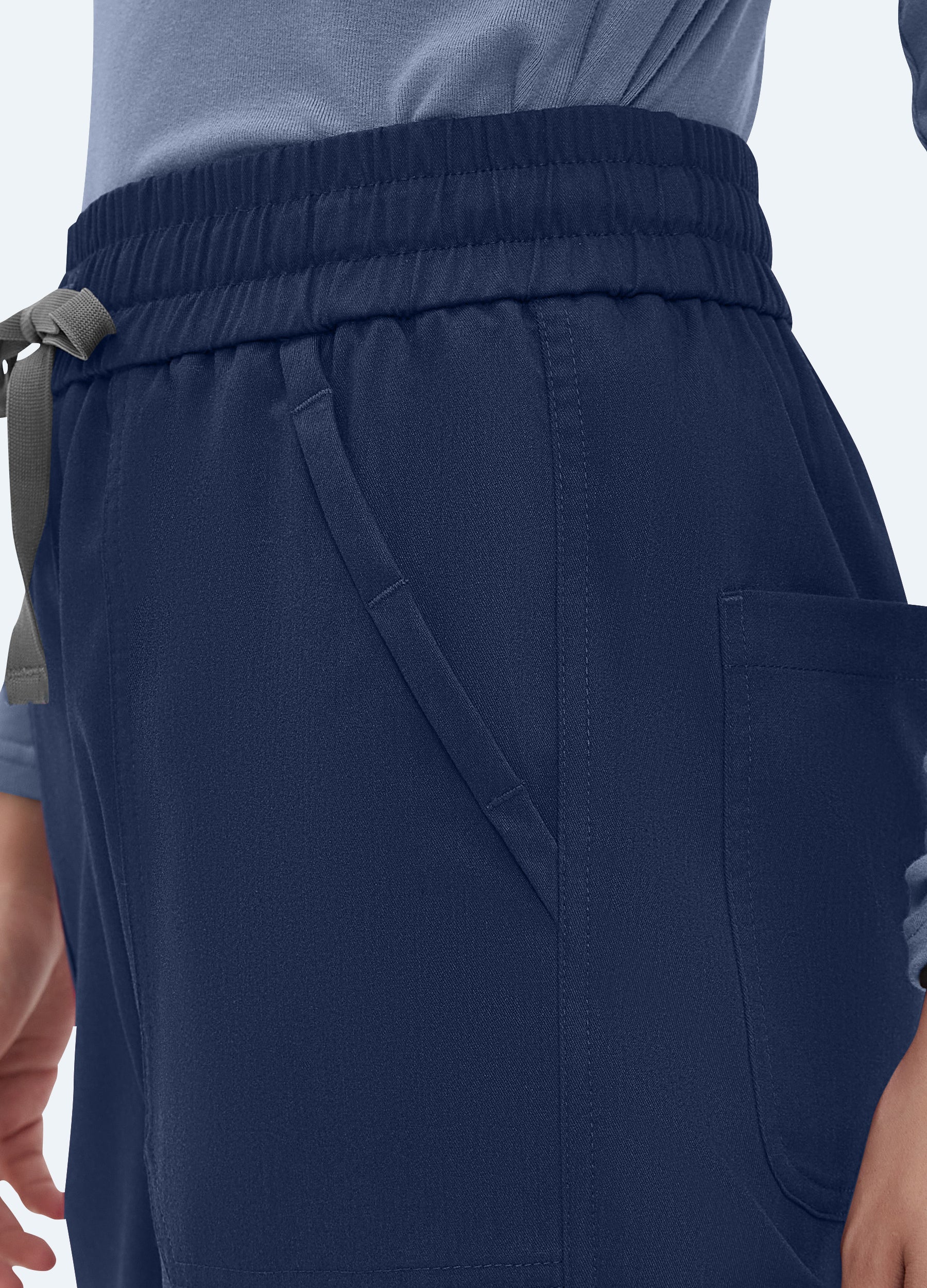 6-Pockets Scrub Straight-Hose für Damen