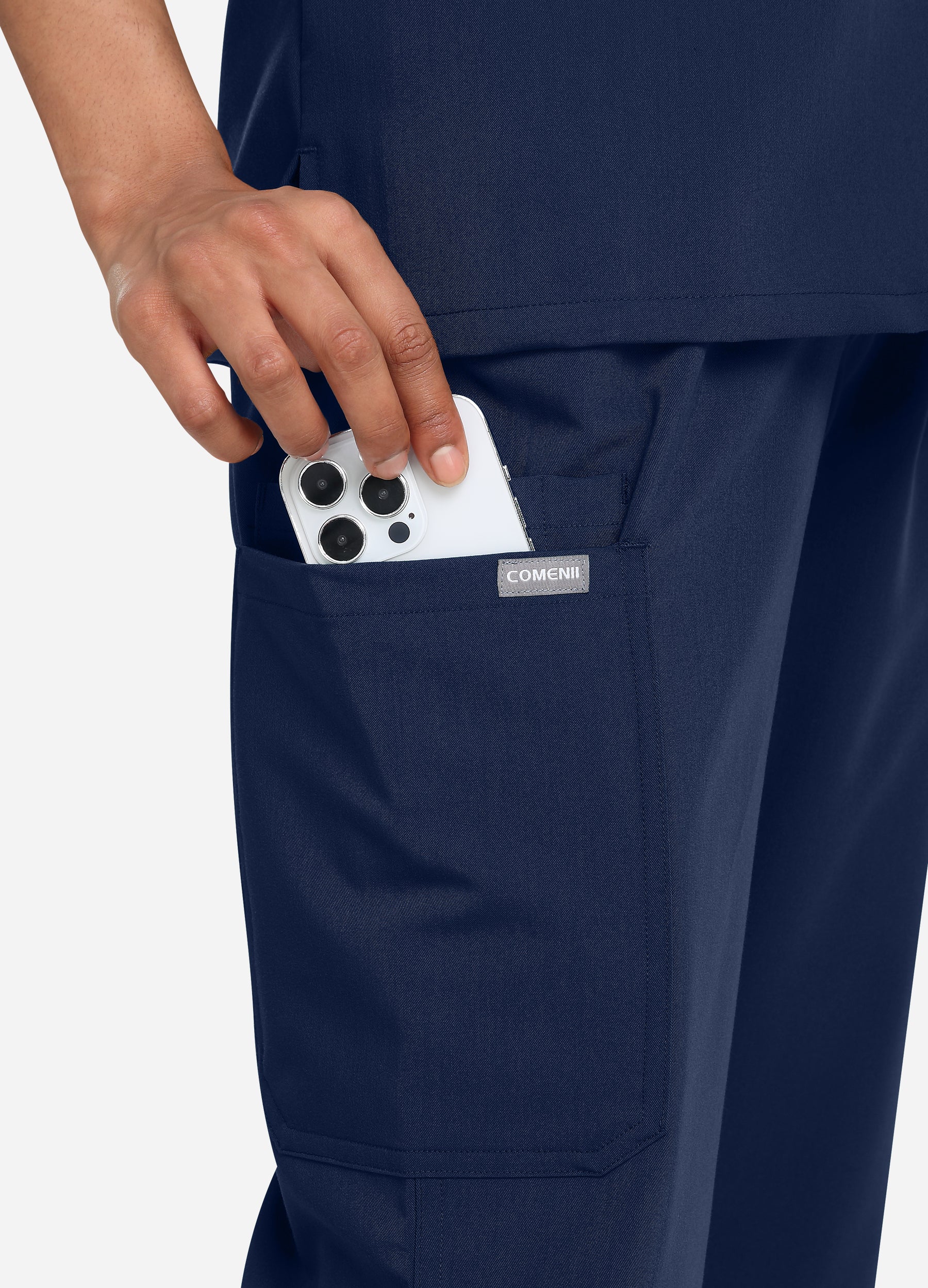 Pantalón médico cargo con 4 bolsillos para mujer