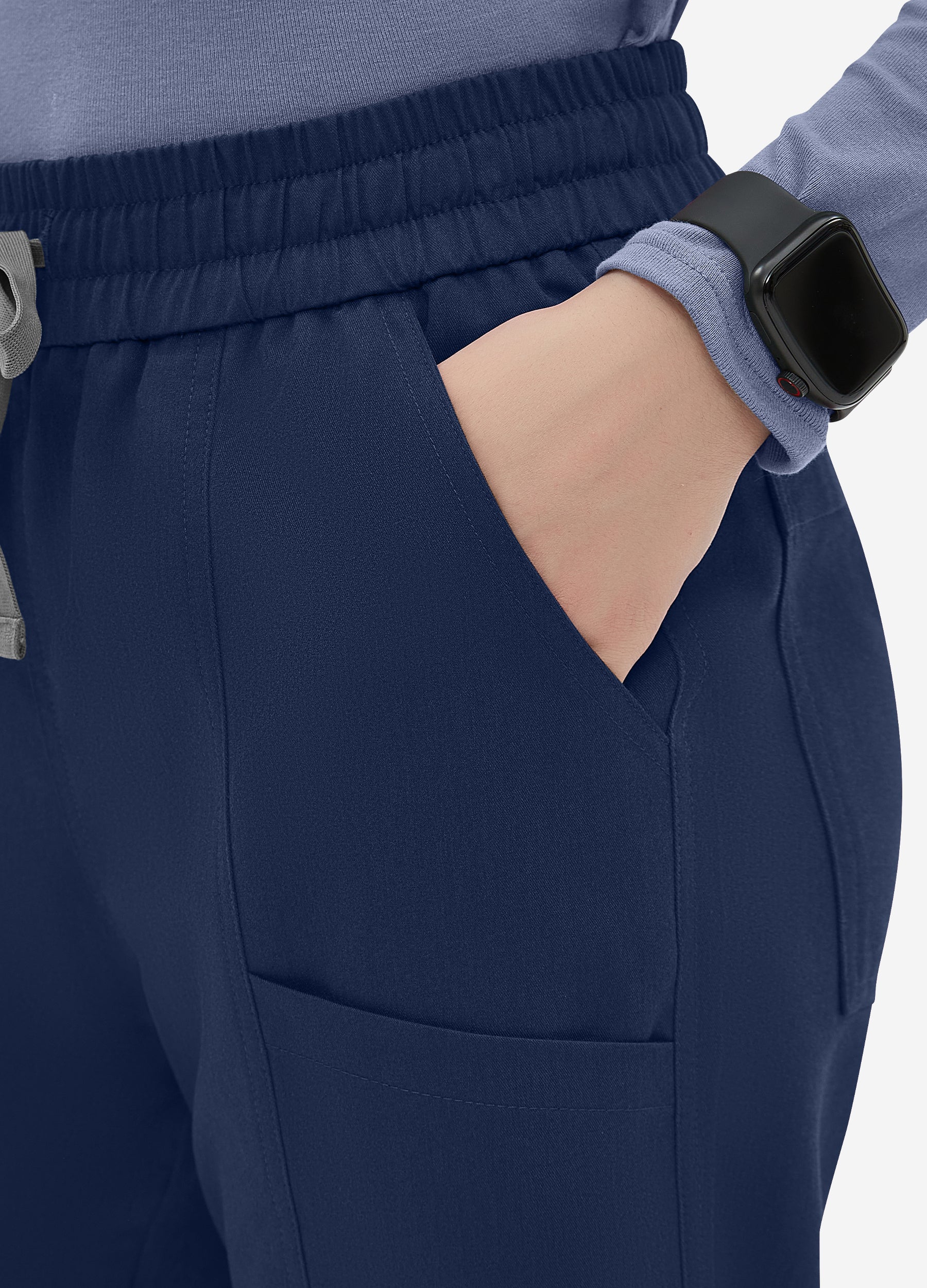 6-Taschen-Scrub-Freizeitjogginghose für Damen