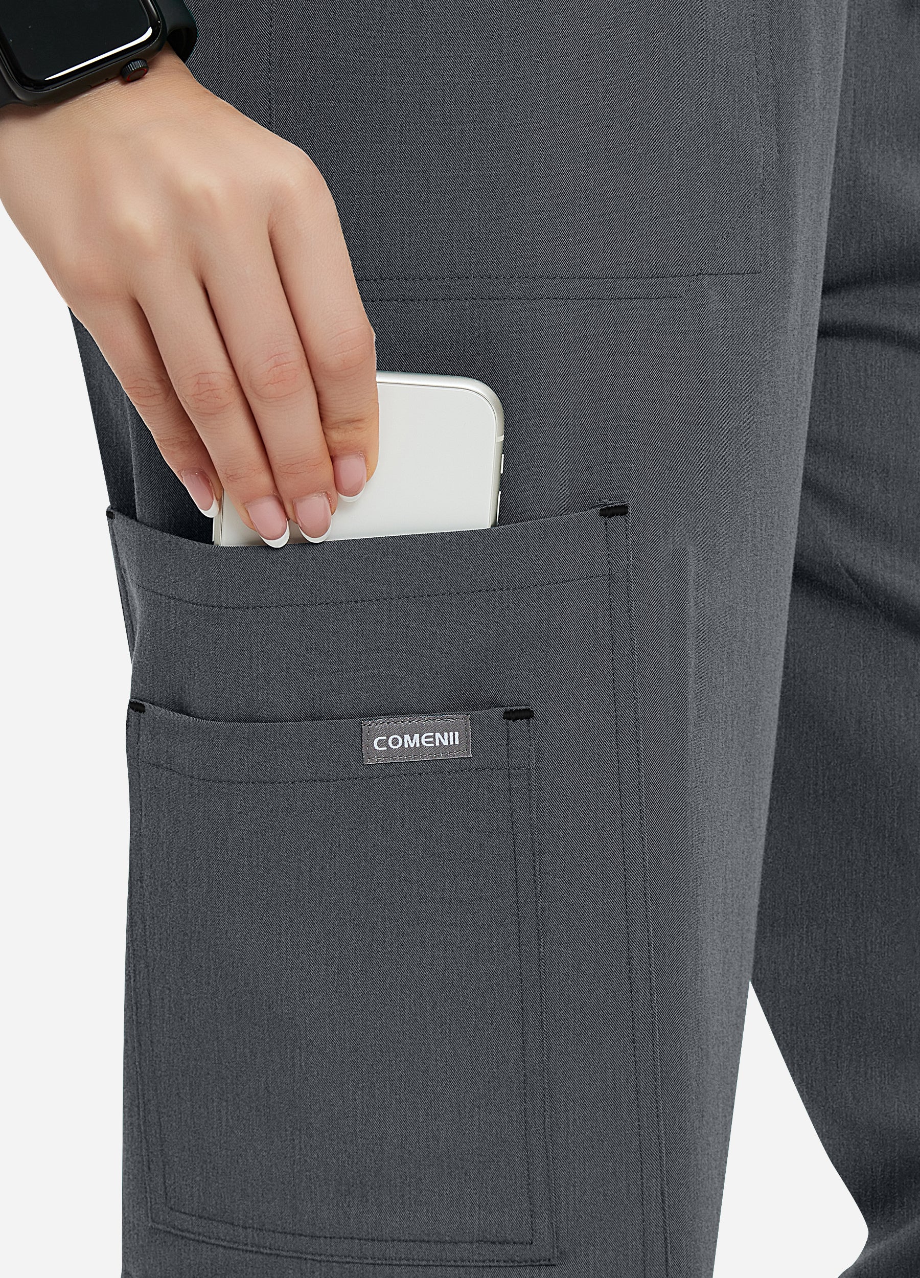 Pantalón médico cargo de 6 bolsillos para mujer