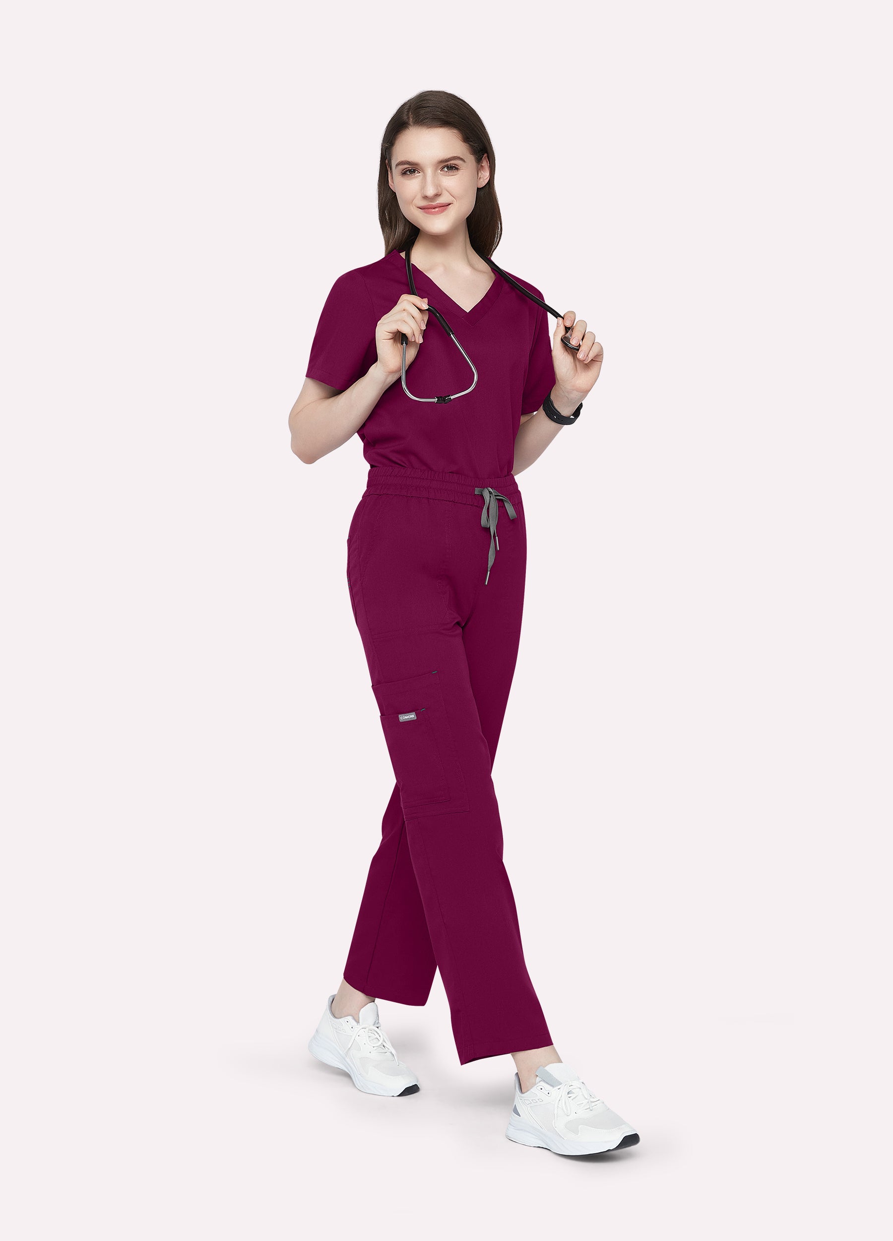 Pantaloni Scrub Cargo a 6 tasche da donna