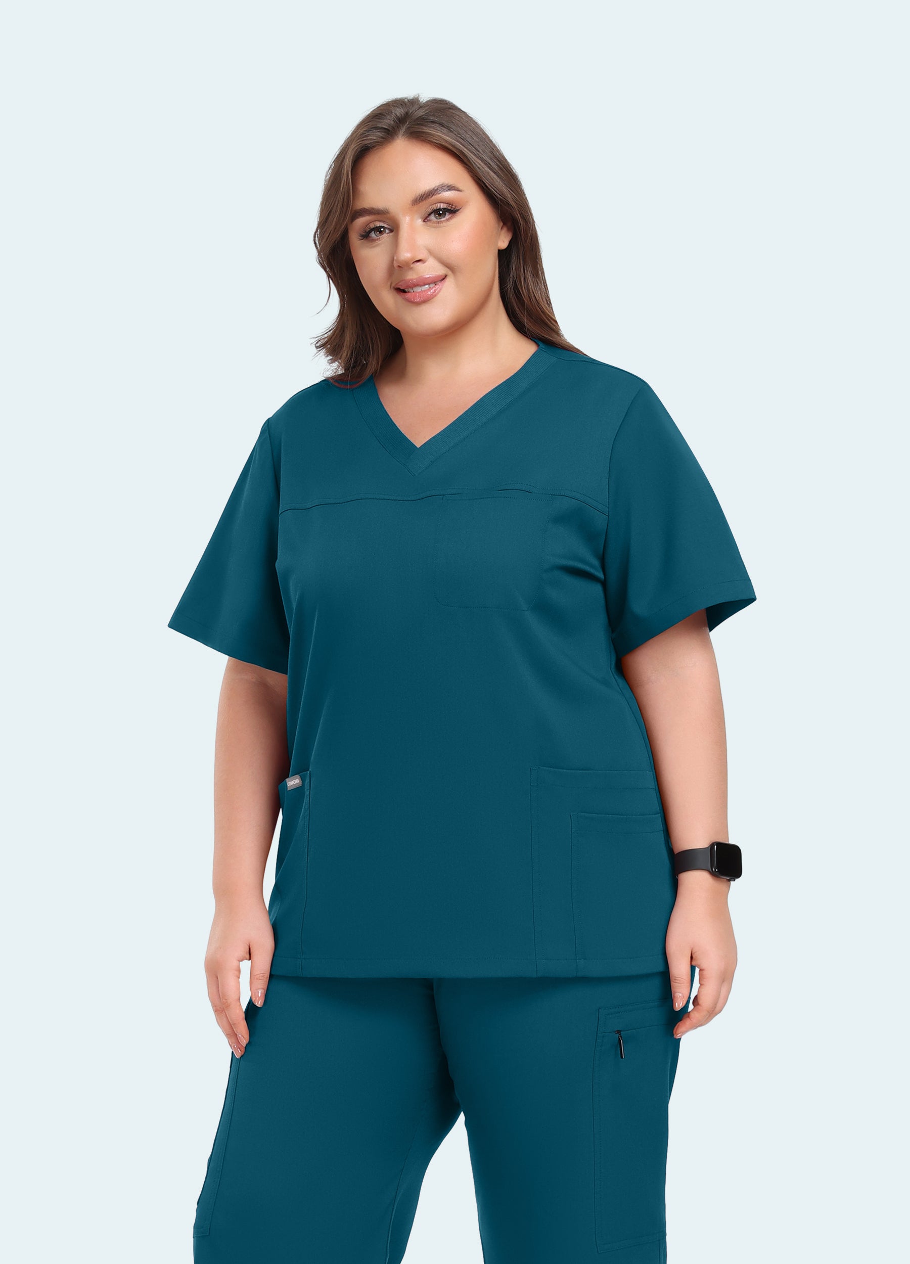 StyleFlex™ Plus Size Scrub Top