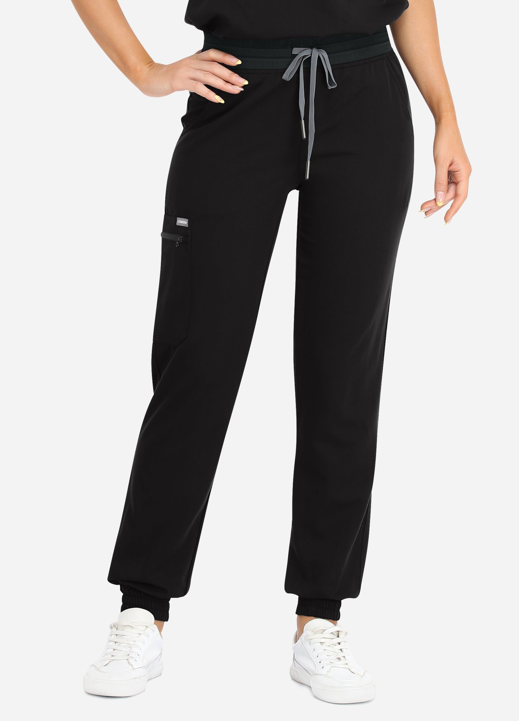 Pantaloni da jogging da donna per il tempo libero Scrub a 4 tasche